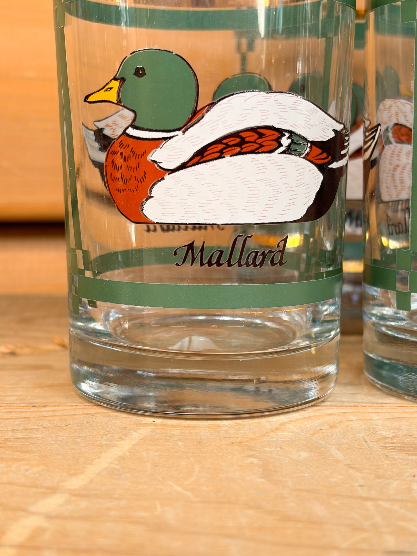 Set of 7 Vtg Mallard Duck Glasses (Local Pick Up Only)
