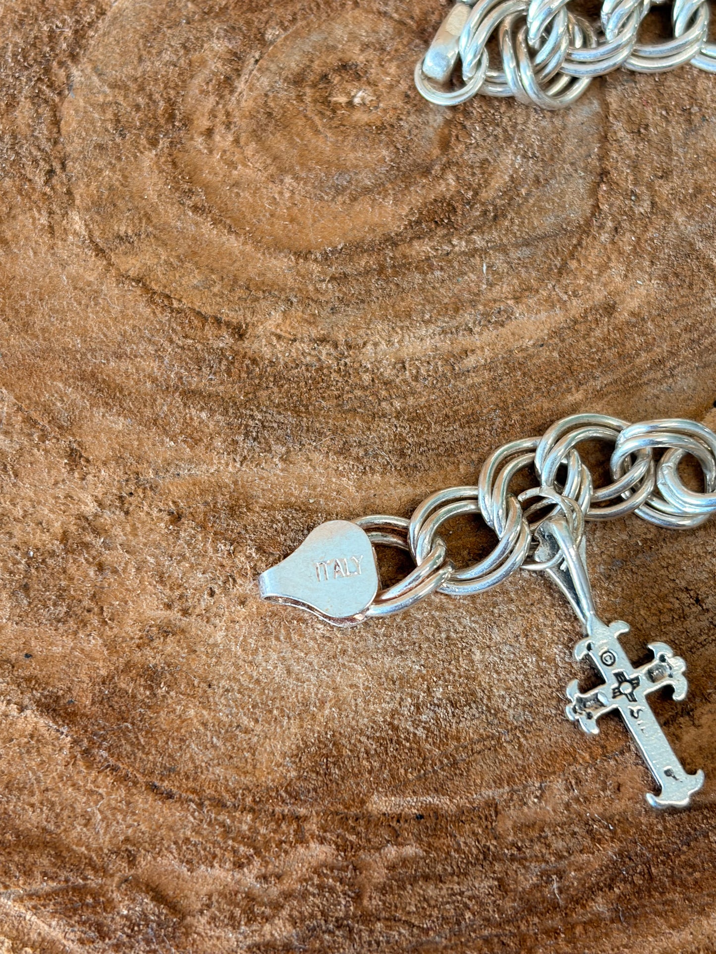 925 Cross Charm Bracelet