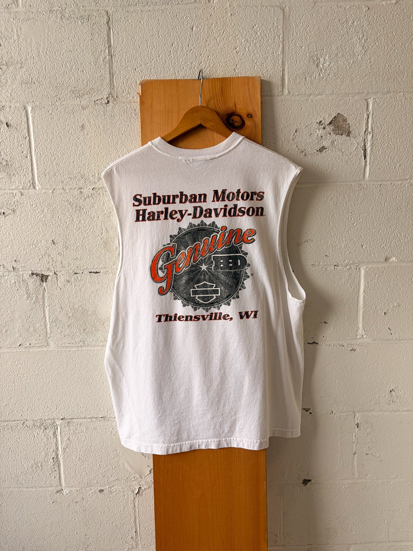 White Harley Tank : XL