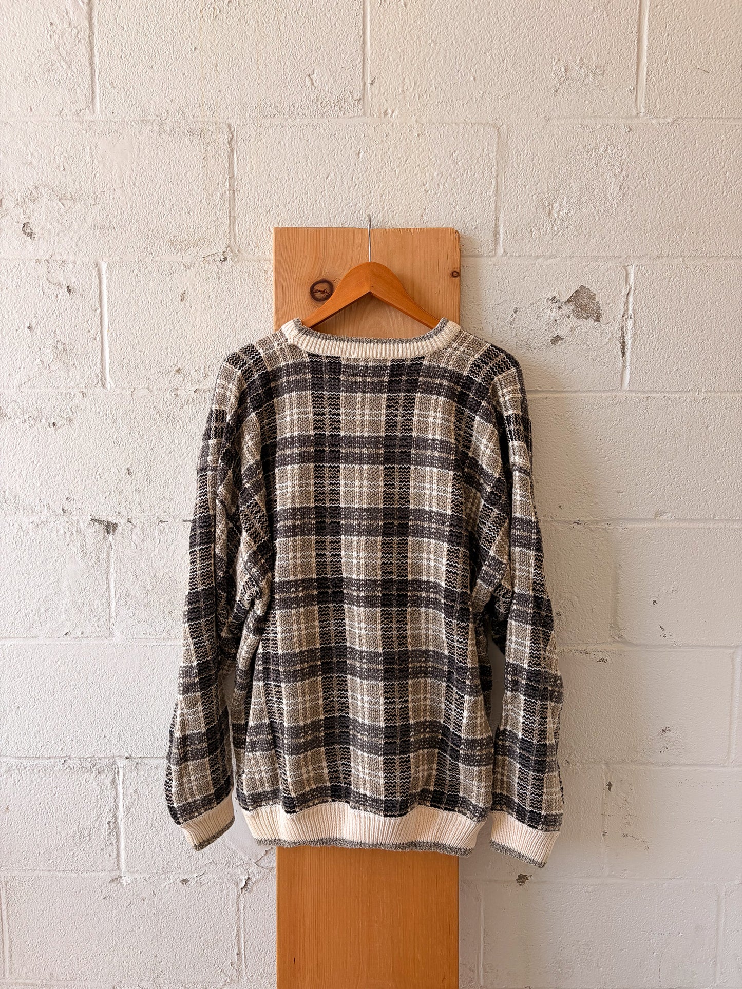 Vtg Plaid Sweater : XLT
