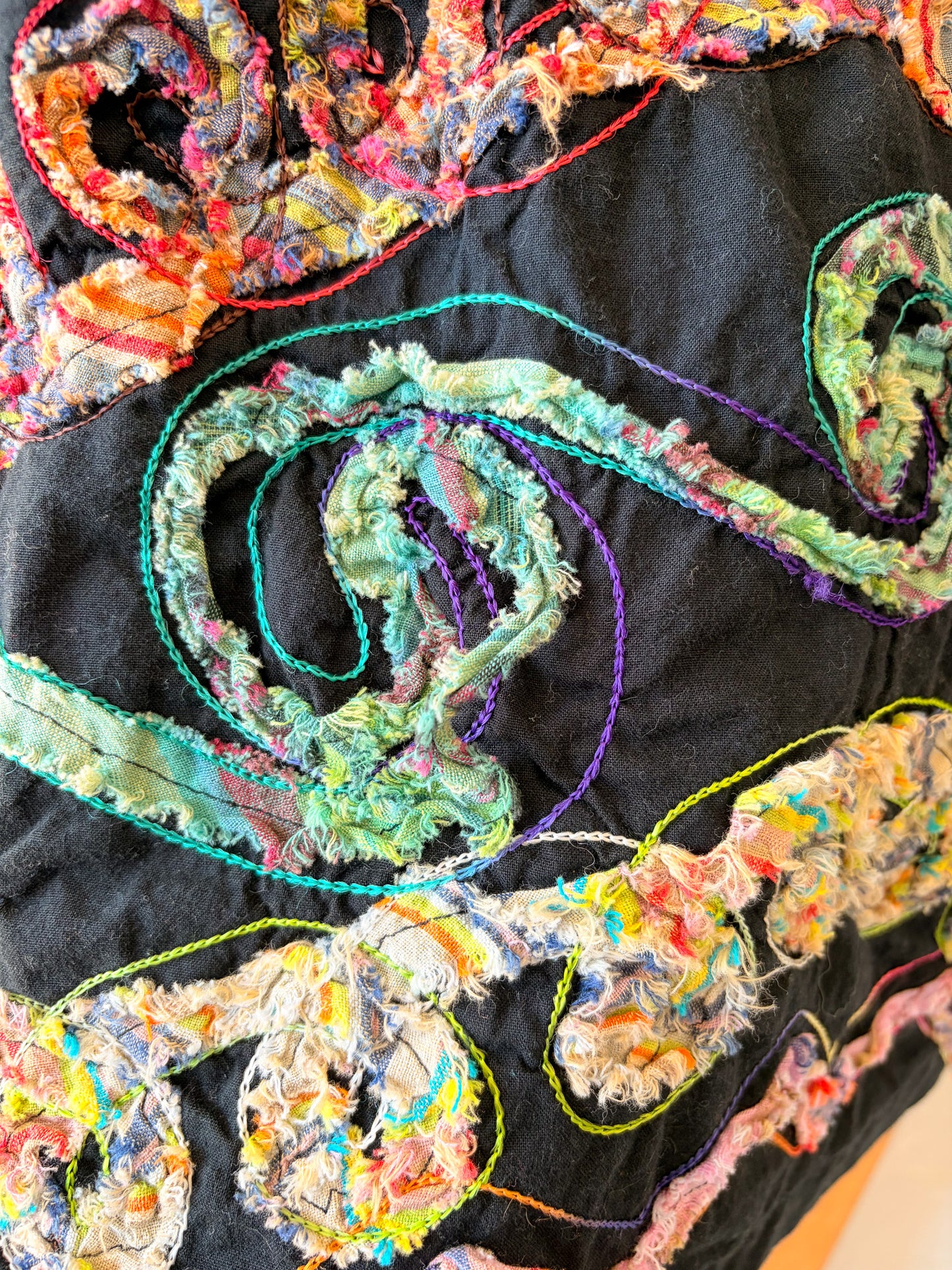 Vtg New Direction Shaggy Swirled Jacket : XL