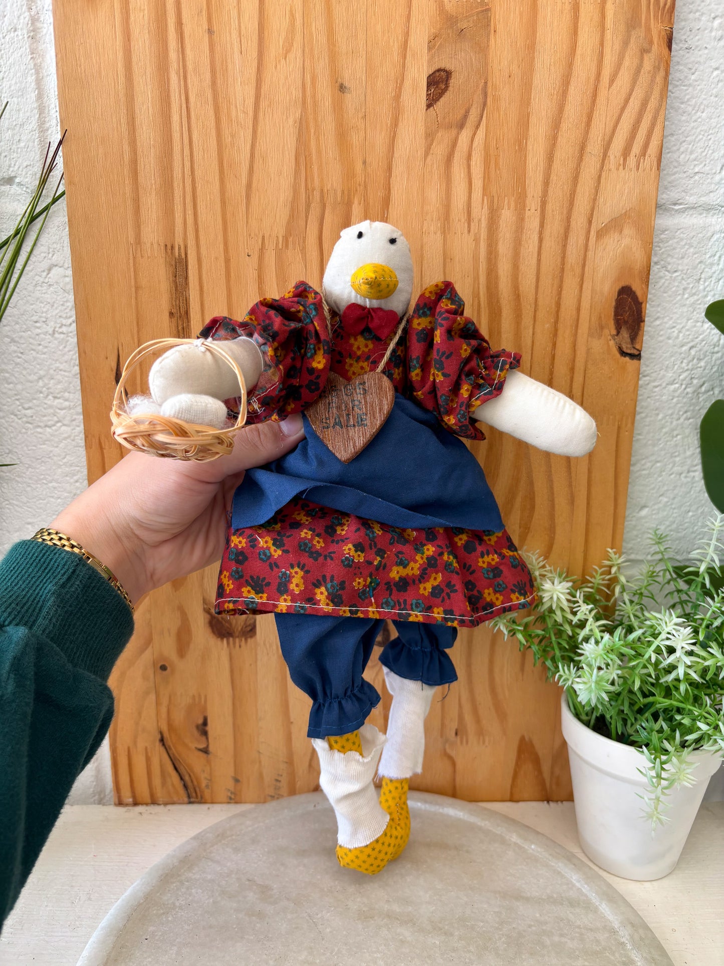 "Eggs For Sale" Plush Chicken