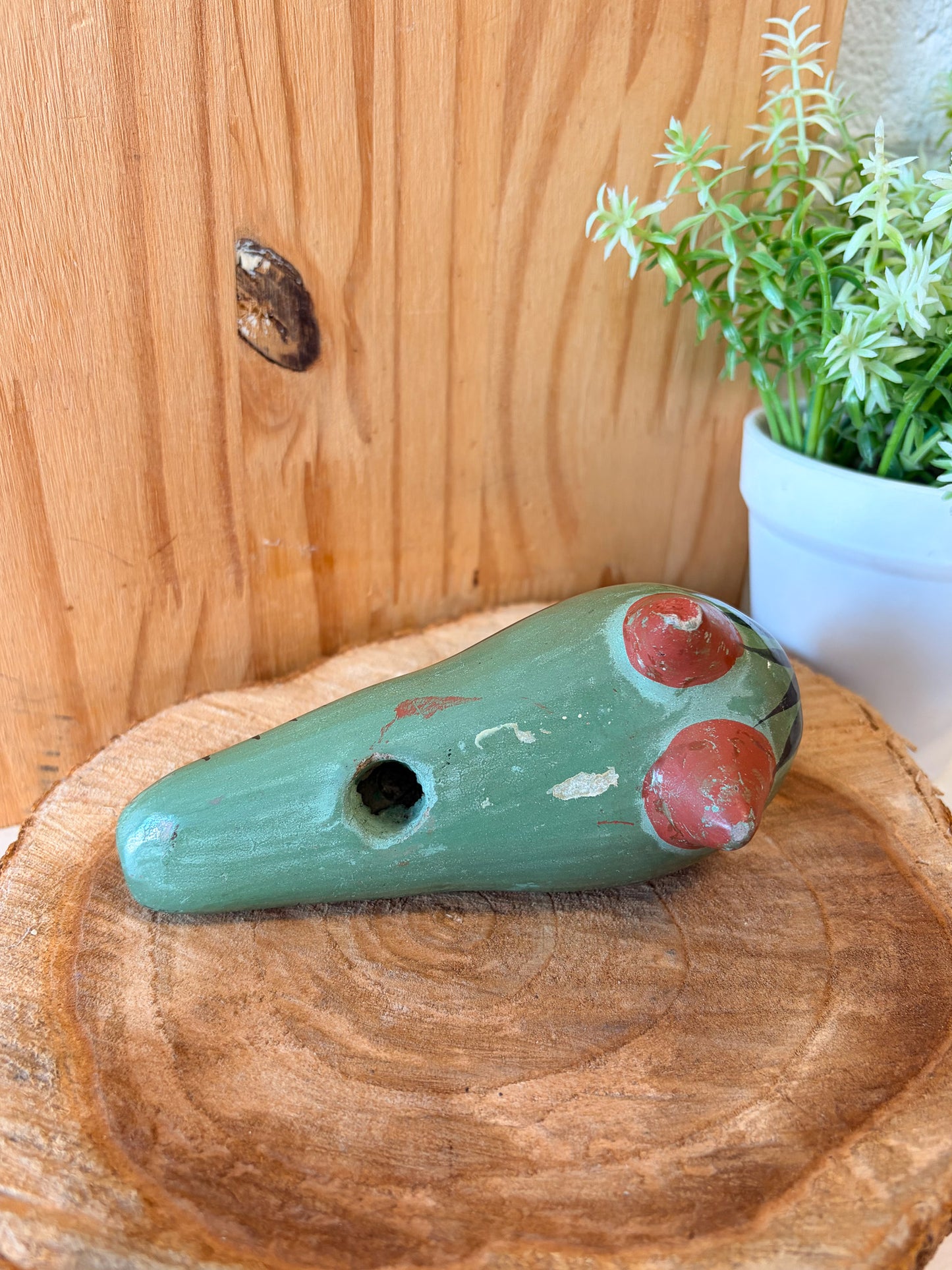 Vtg Tonala Mexican Folk Art Painted Bird (Local Pick Up Only)