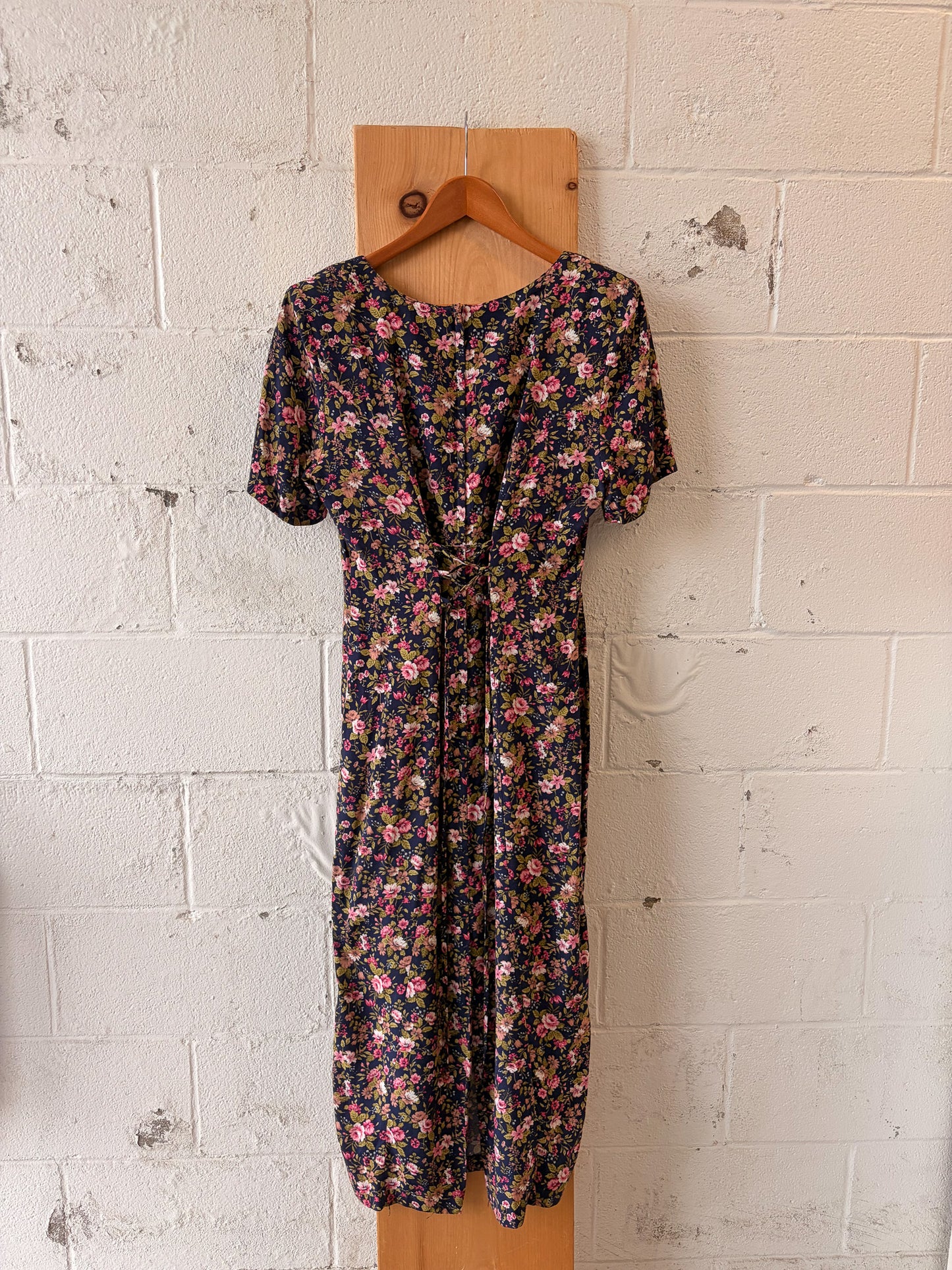 Vtg Corset Back Floral Dress : 9/10