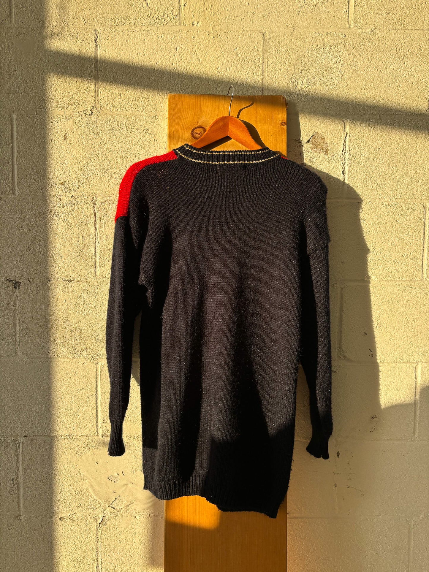 Vtg Bow Christmas Sweater : L