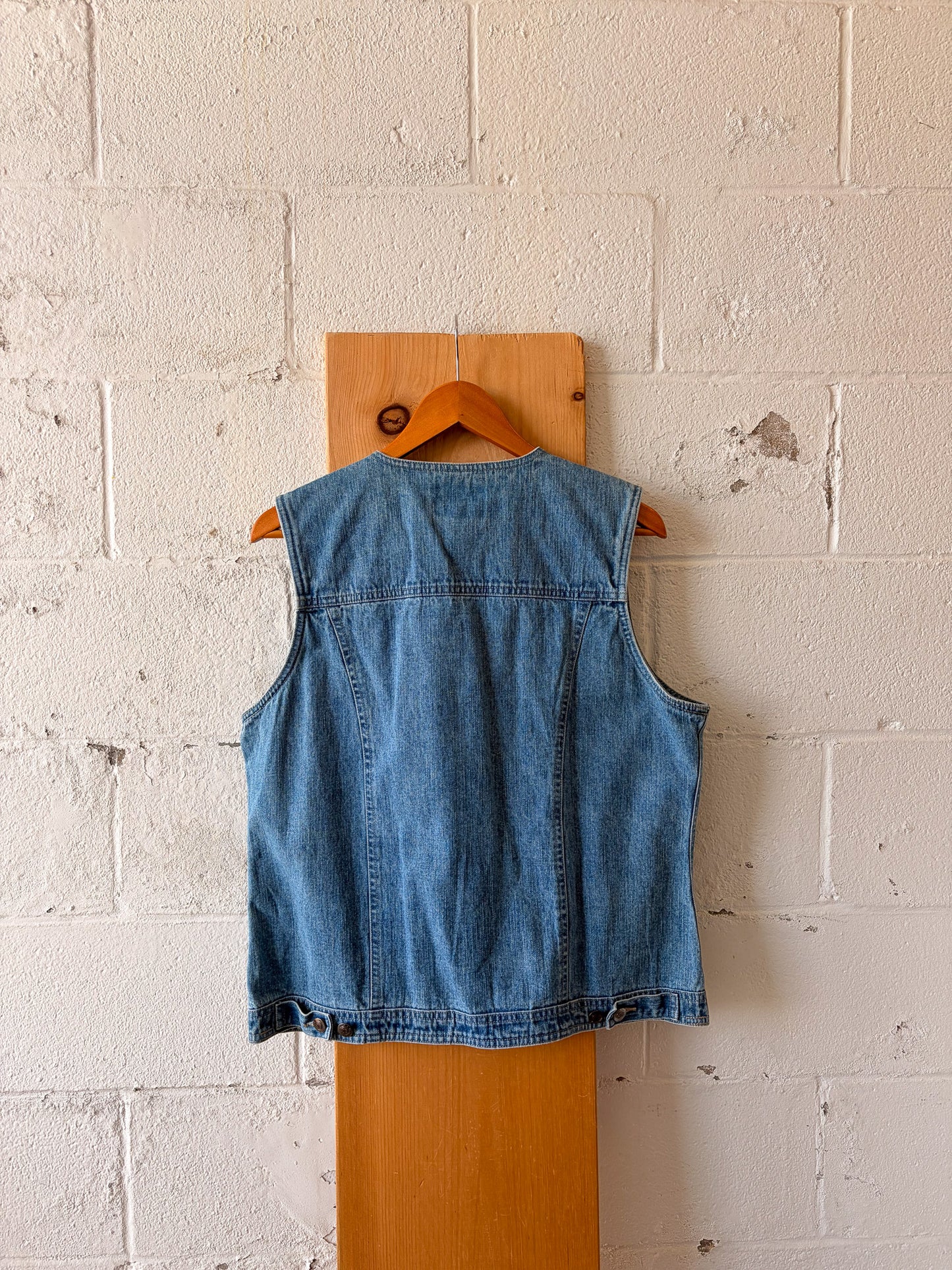 Vtg Denim Vest : L