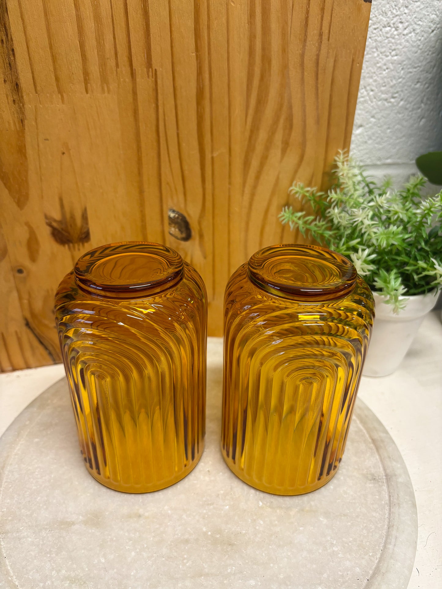 Pair of Amber Glasses (Local Pick Up Only)