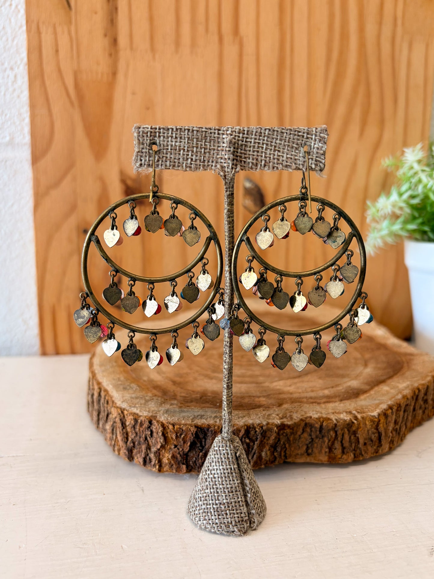 Colorful Beaded Hoops