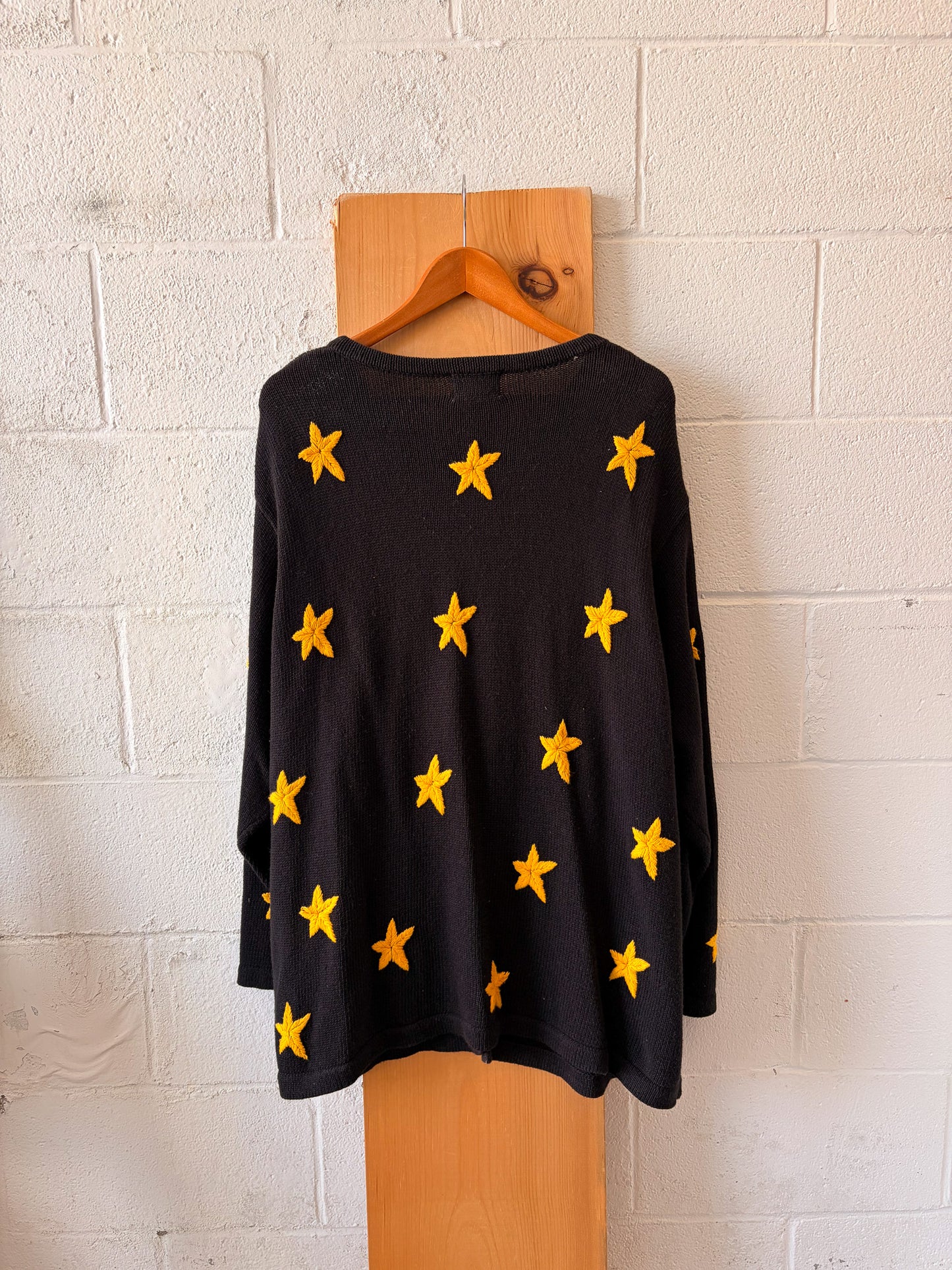 Vtg Quacker Factory Star Patterned Cardigan : 2X