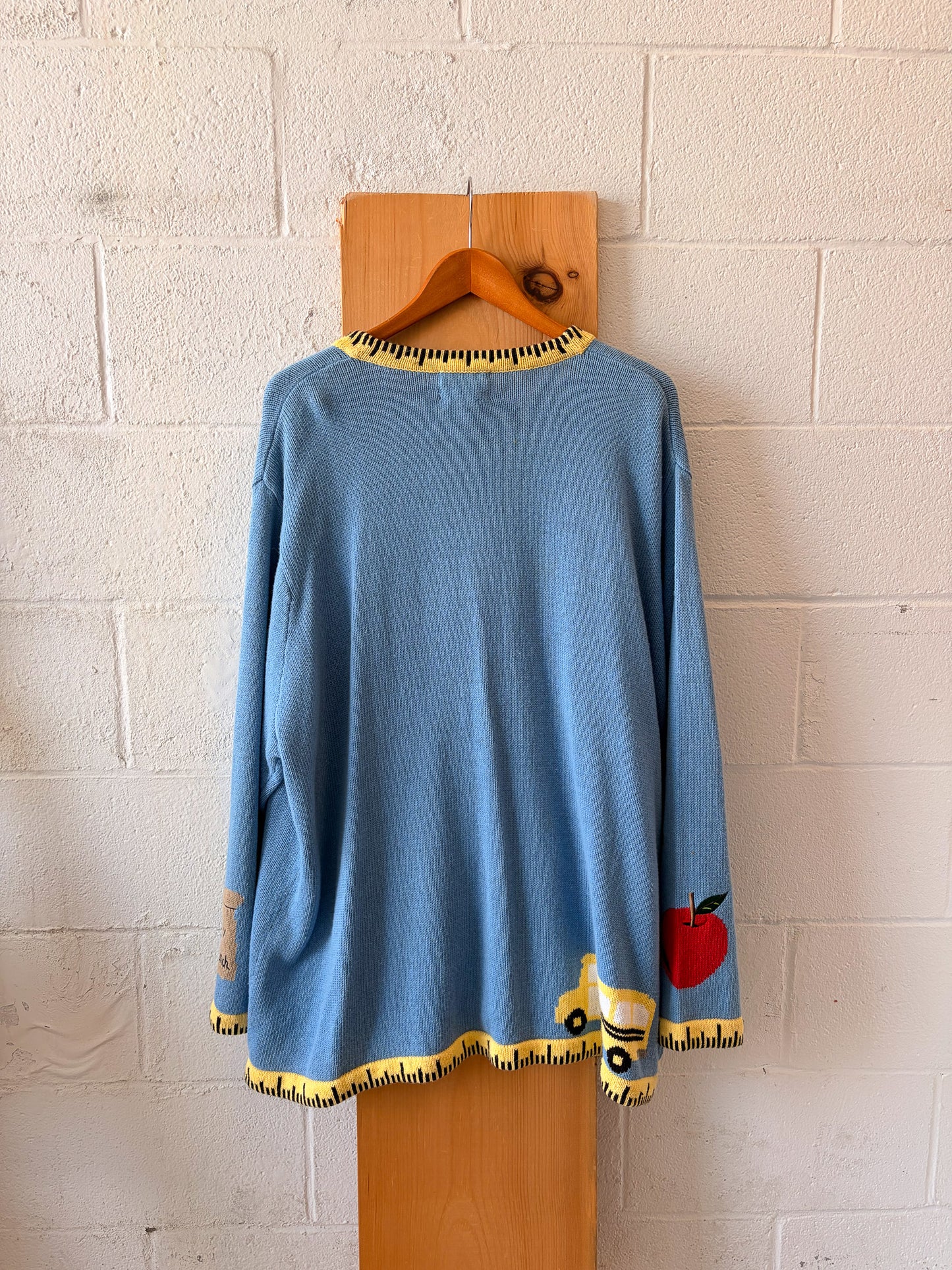 Vtg Quacker Factory Teacher Cardigan : 3X