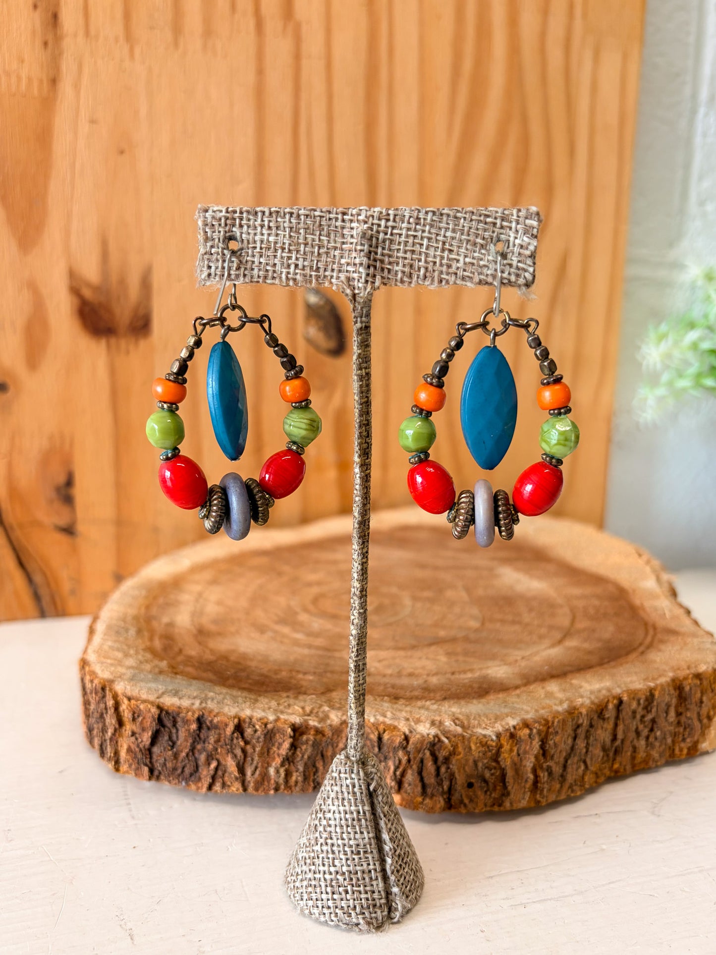 Bright Beaded Earrings