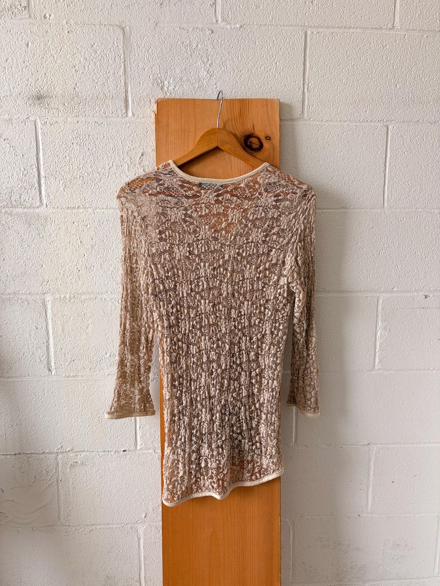 Stretch Lace Long Sleeve Top : S/M