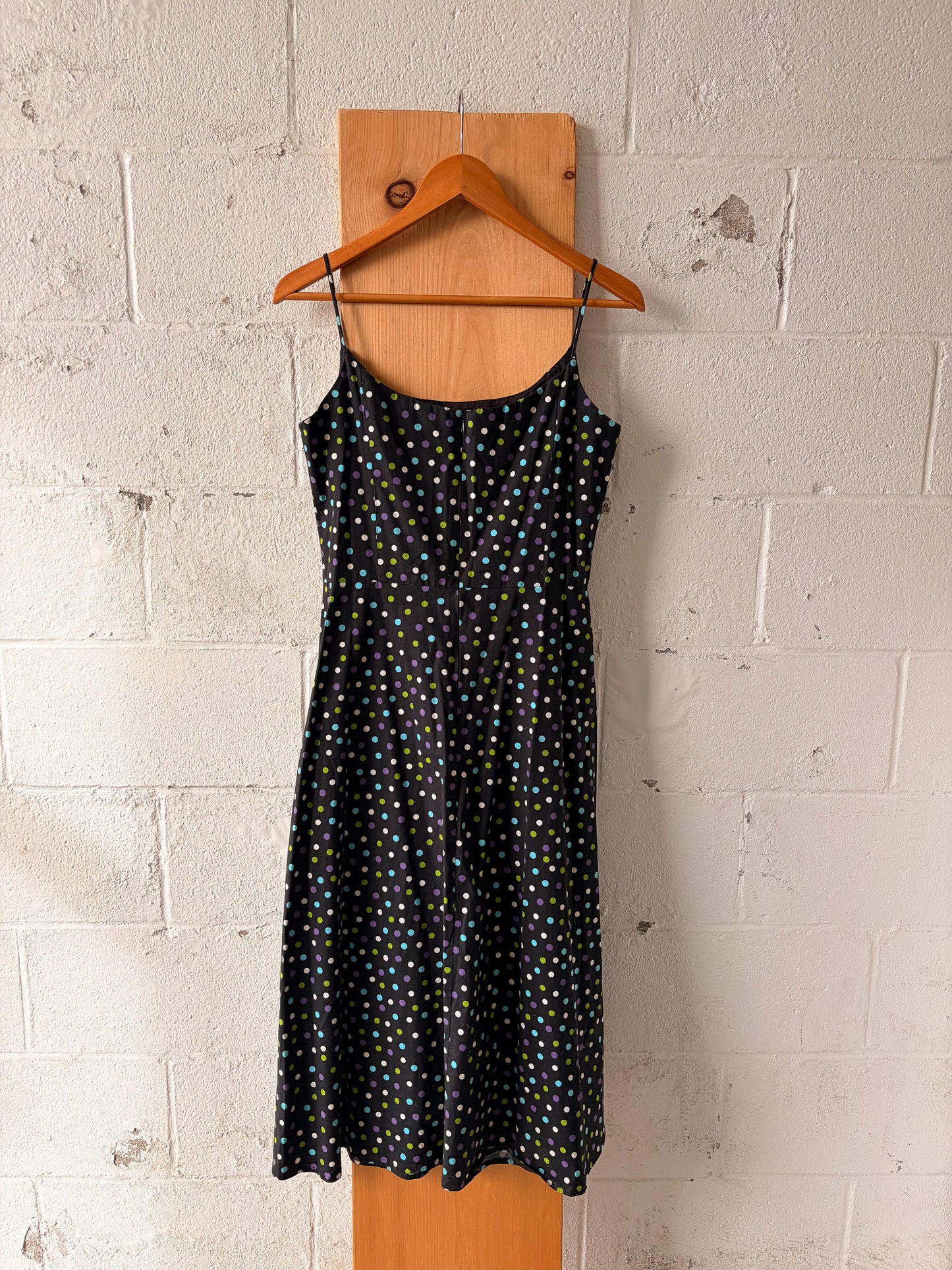 Vtg Polka Dot Dress : M