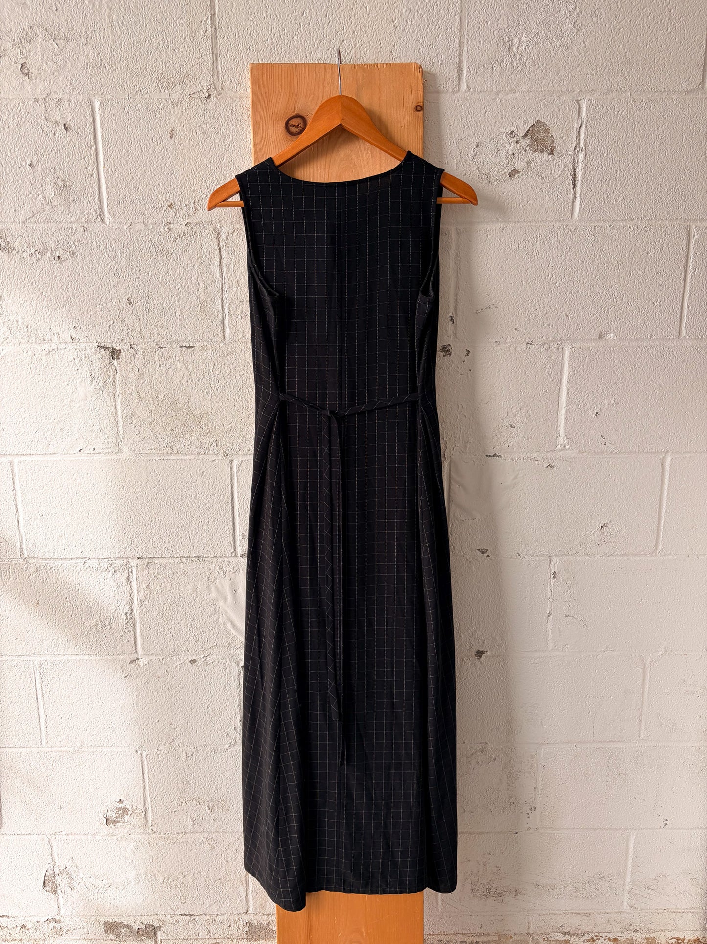 Vtg Checkered Maxi Dress : 8