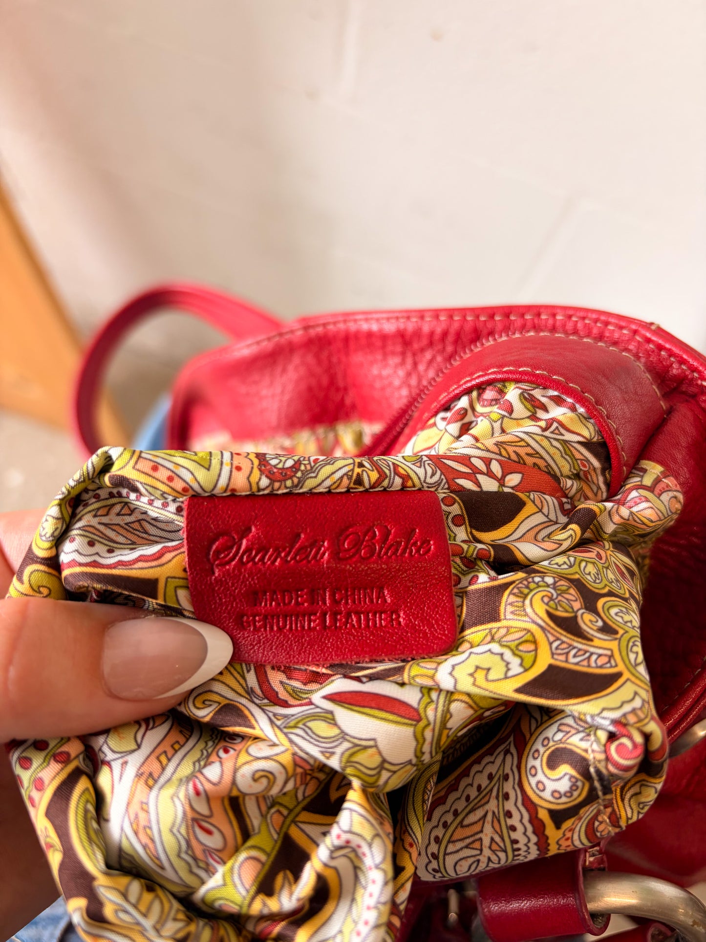 Scarlett Blake Red Leather Purse