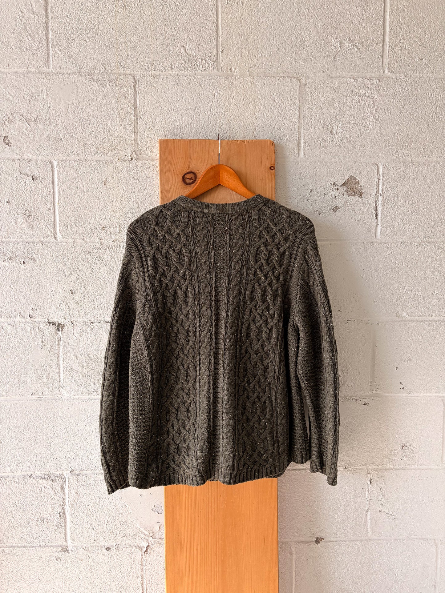 Green Zip Up Sweater : XL