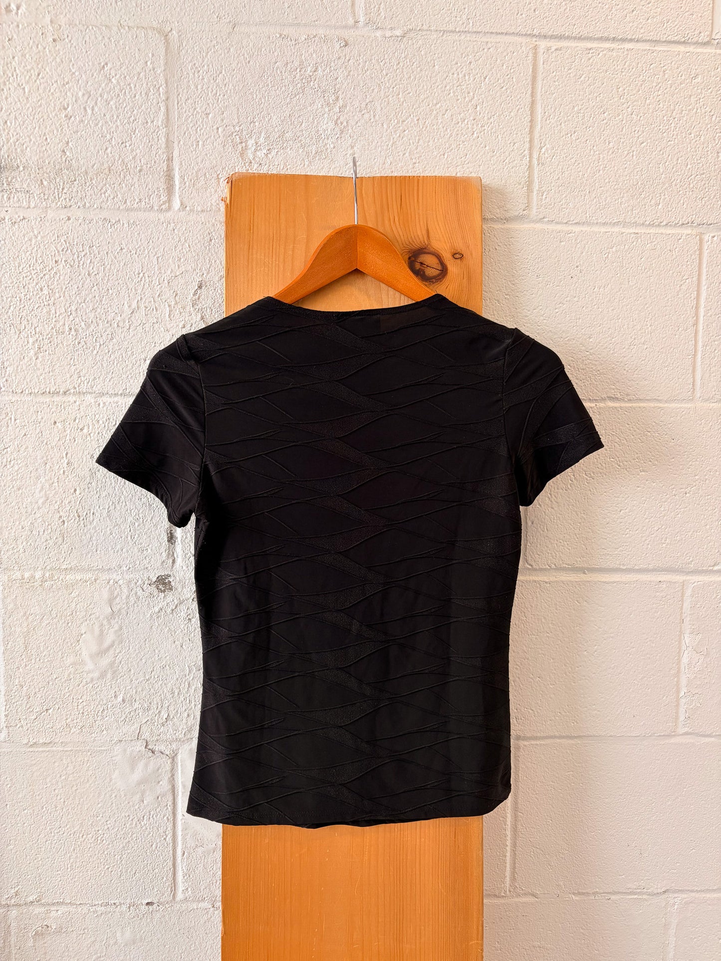 Black Textured Top : S