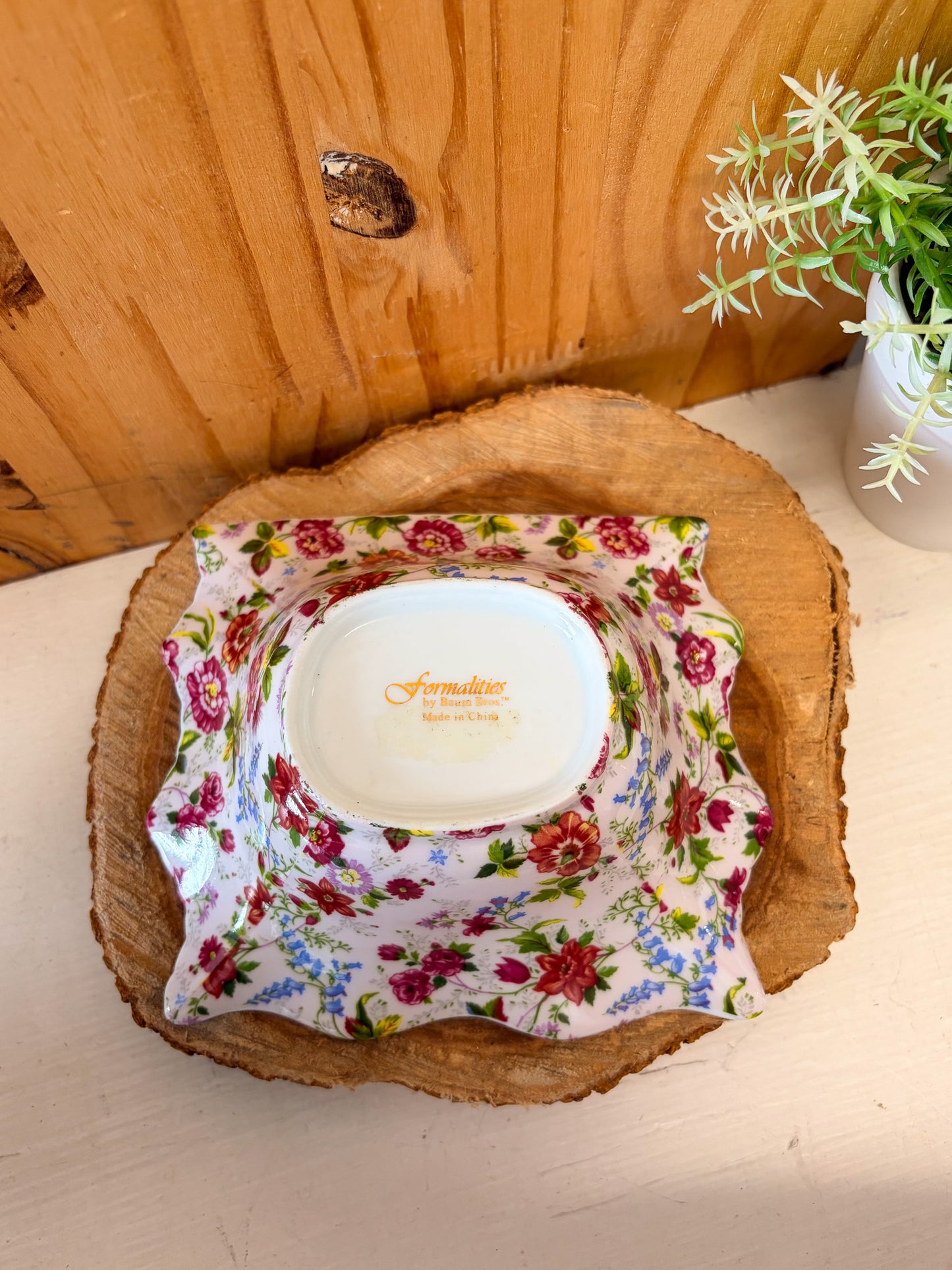 Floral Scalloped Edge Dish (Local Pick Up Only)