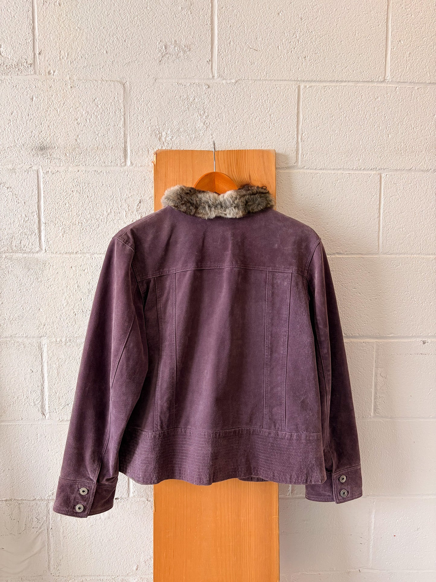 Purple Leather Jacket : L