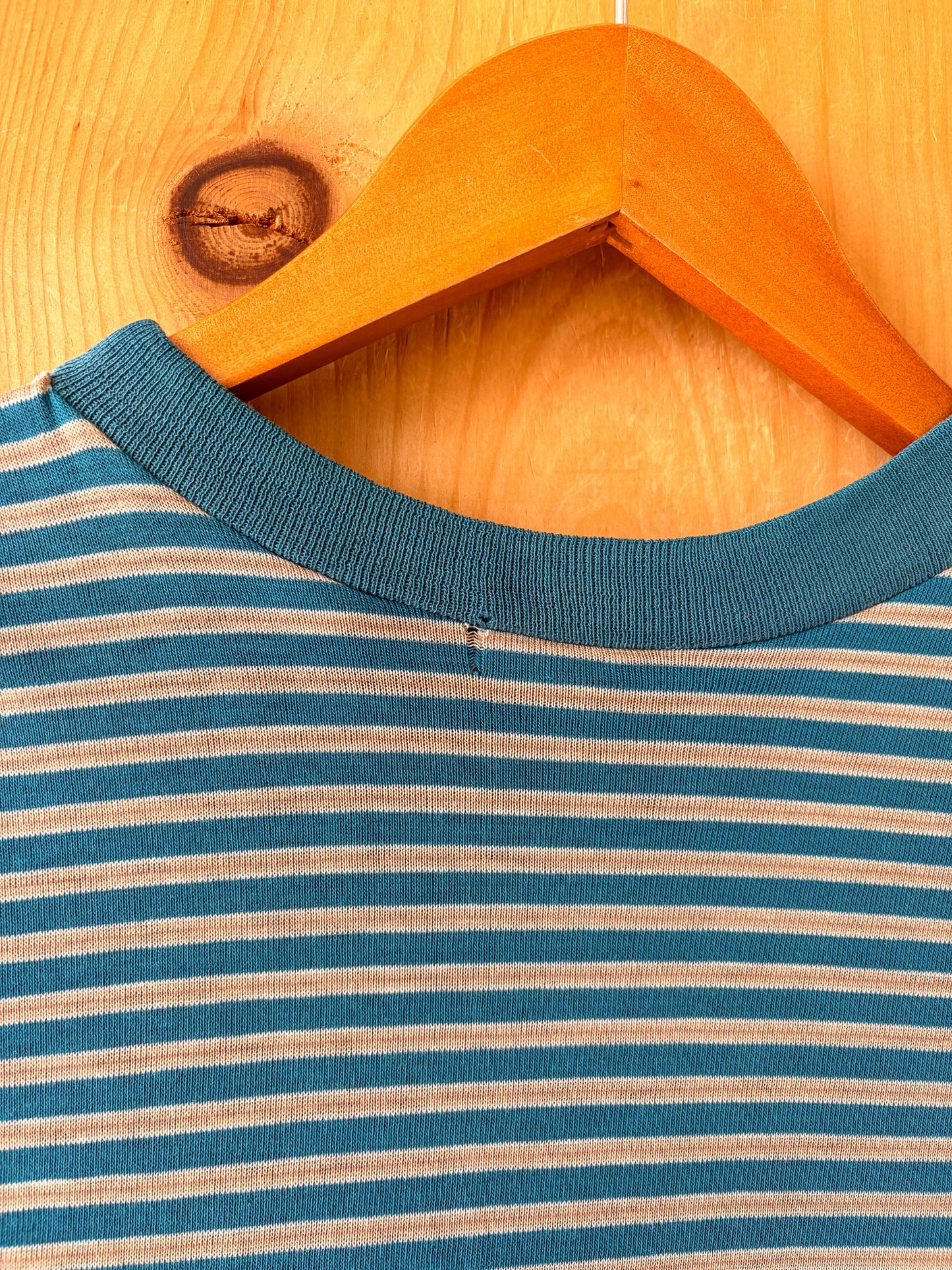 Vtg Distressed Striped Tee : L