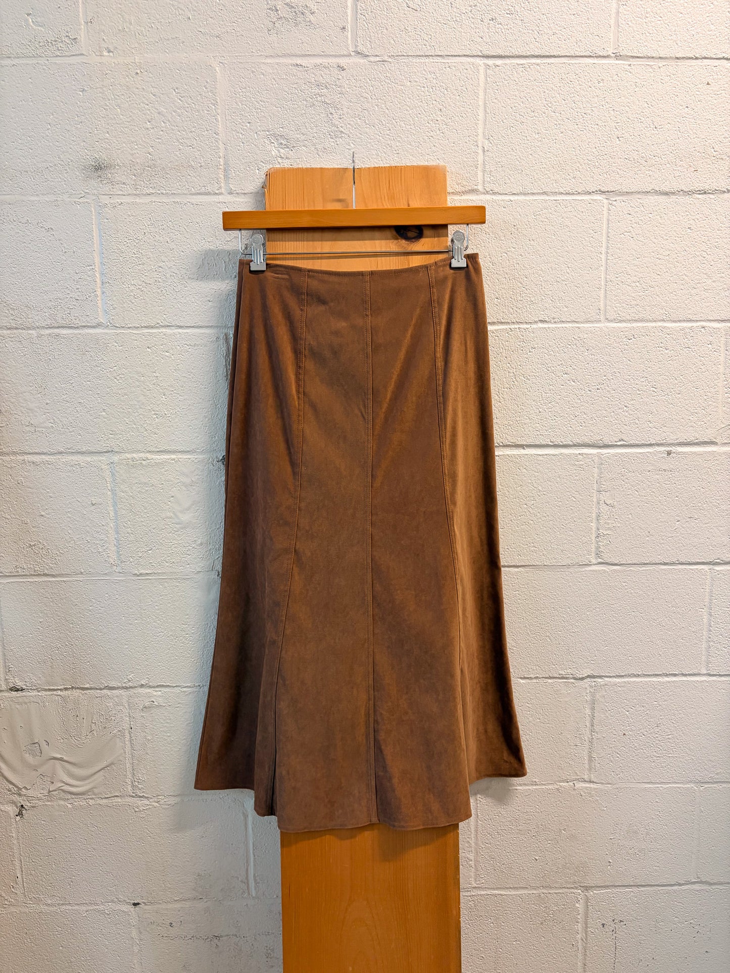 Long Brown A-Line Skirt : 6