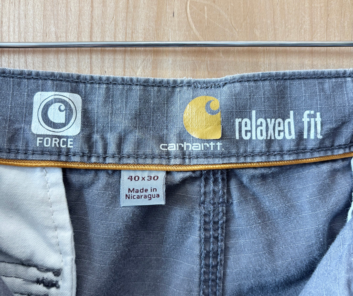 Gray Carhartt Cargo Pants : 40” W