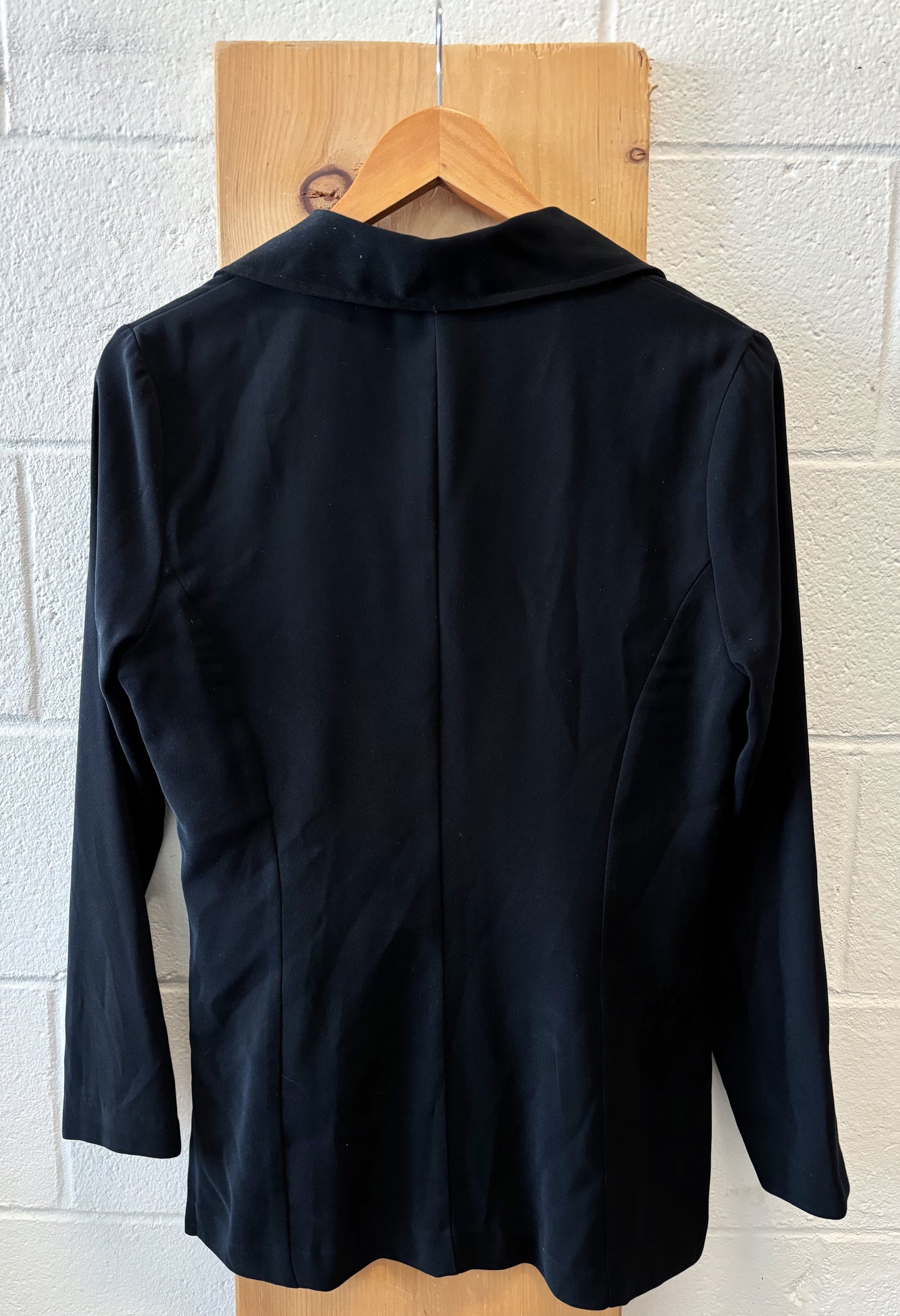 Vtg Black Blazer : S
