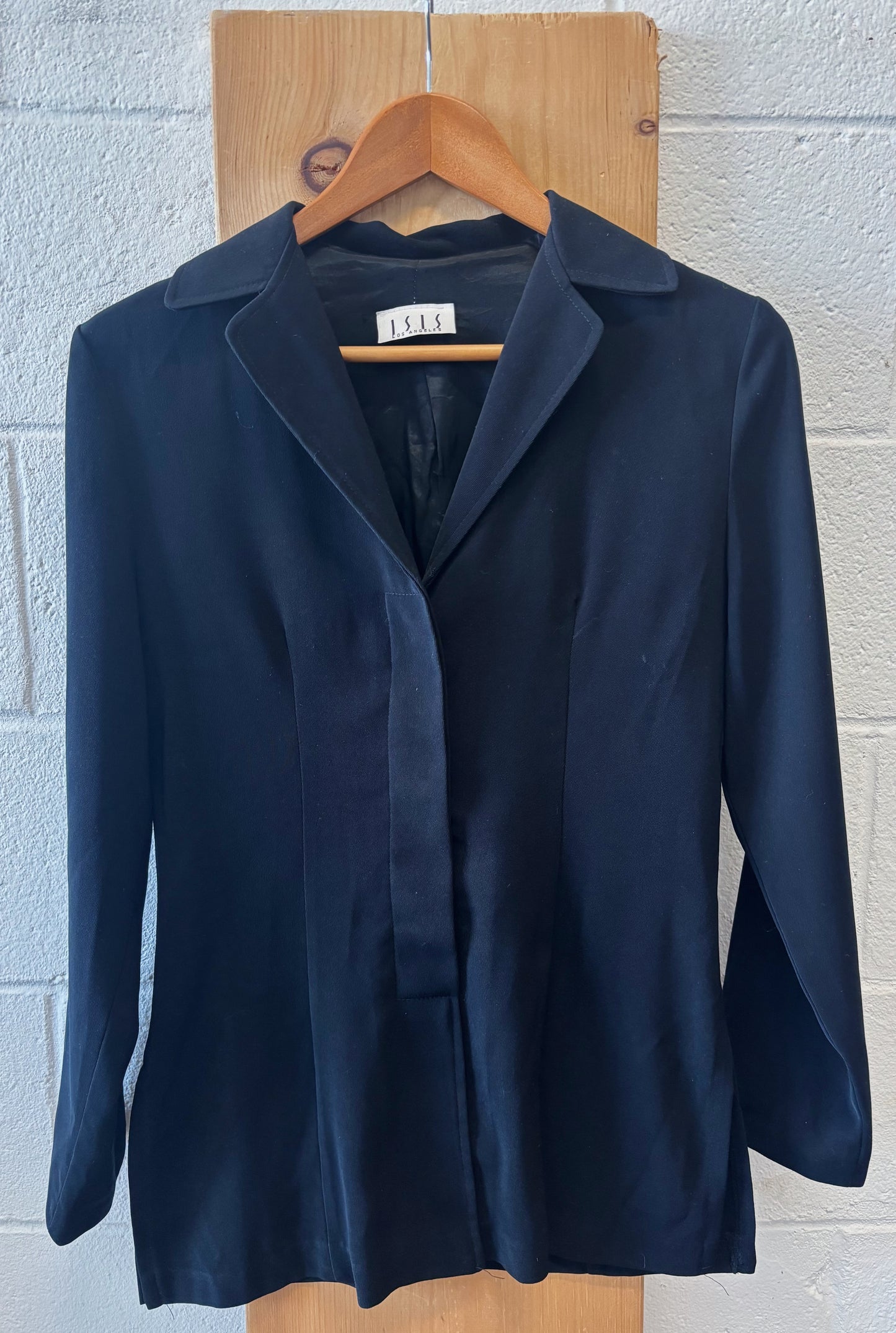 Vtg Black Blazer : S