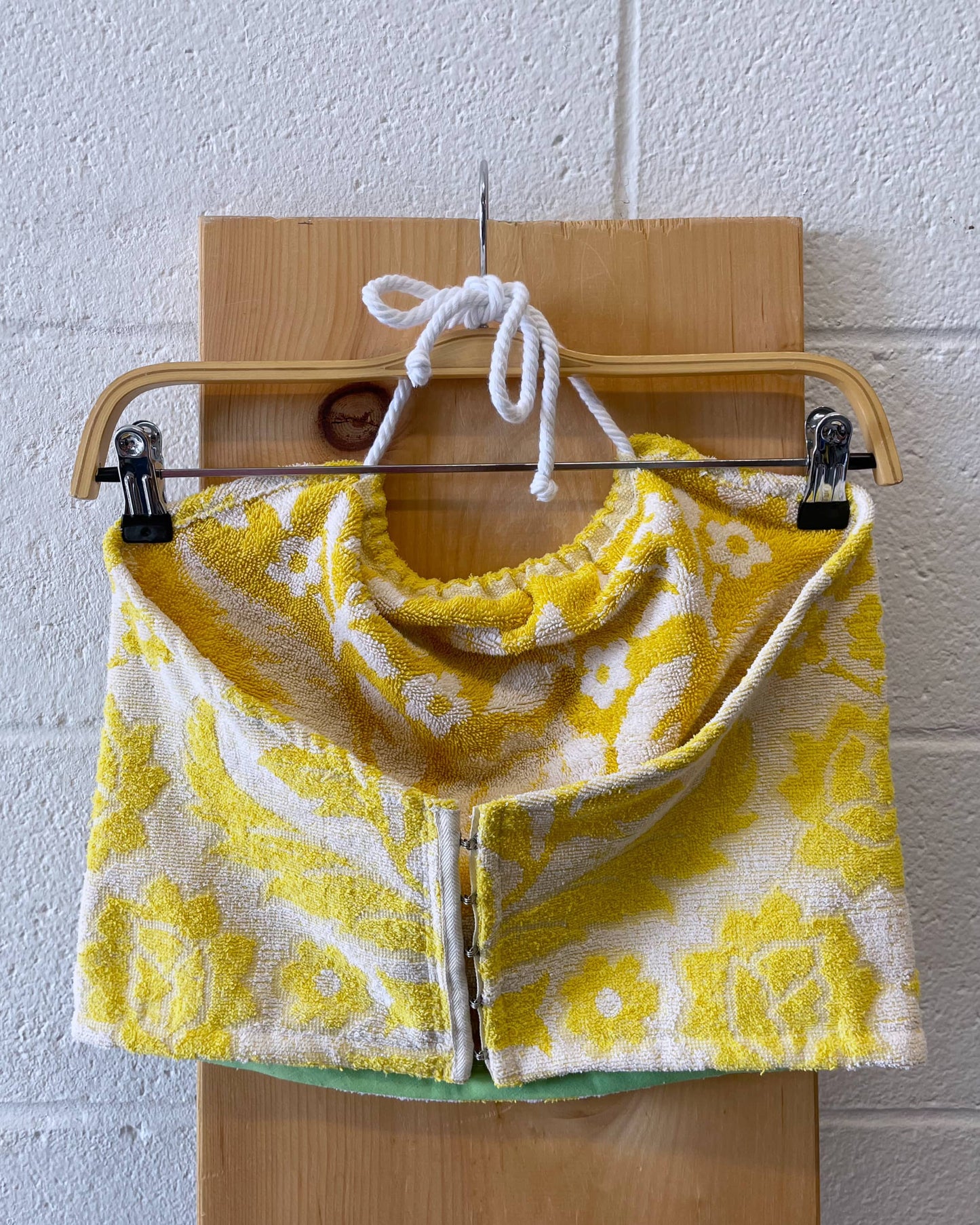 WHSE479 Upcycled Towel Halter Top : XS/S