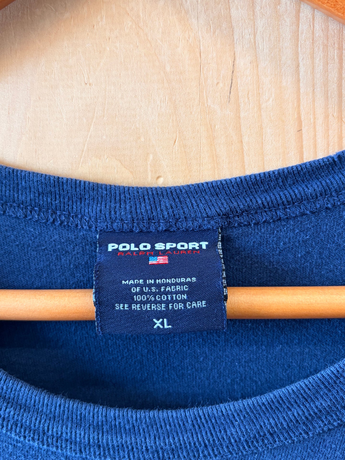 Vtg Navy Polo Sport Tee : XL