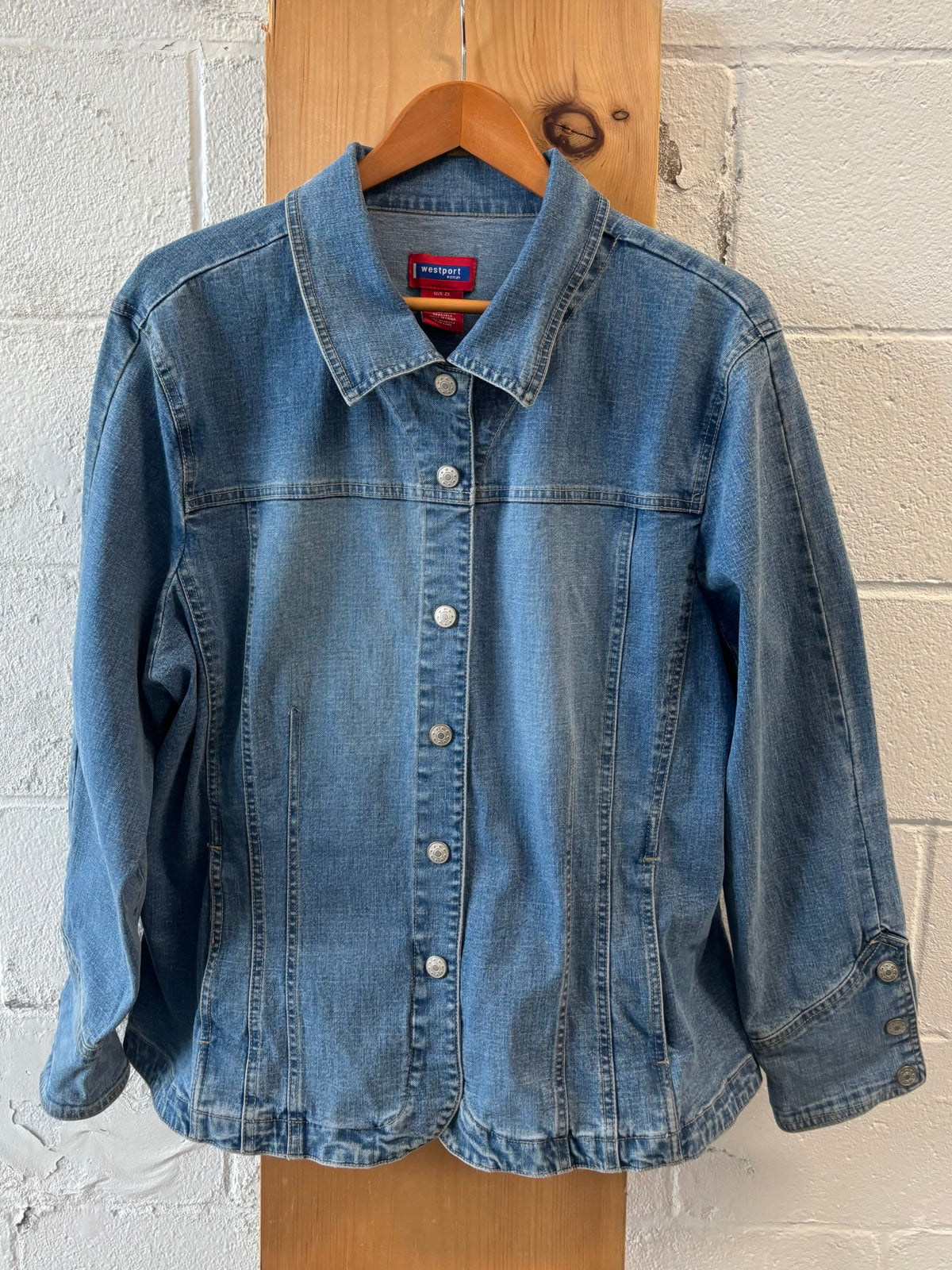 Vtg Denim Shacket : 2X