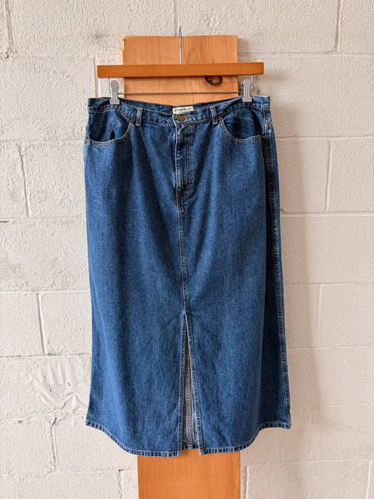 Vtg Eddie Bauer Denim Skirt : 36” W