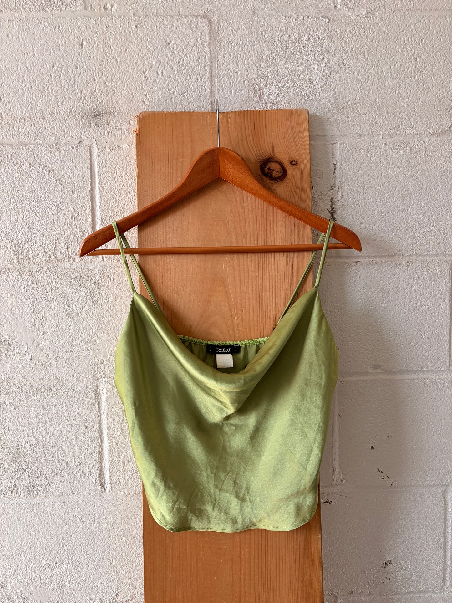 Green Satin Cami : L