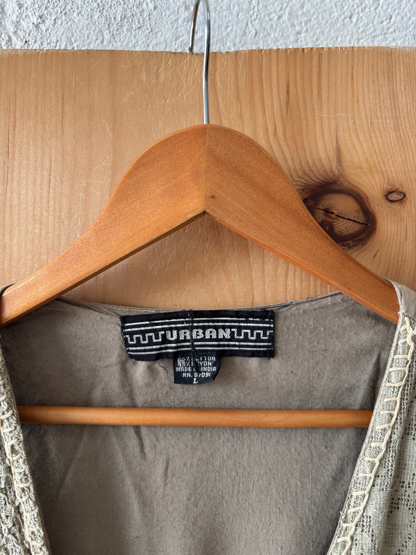 Boho Green Vest : L