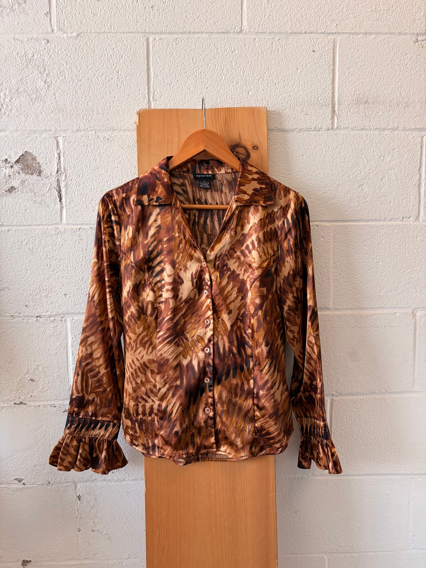 Abstract Brown Blouse : S