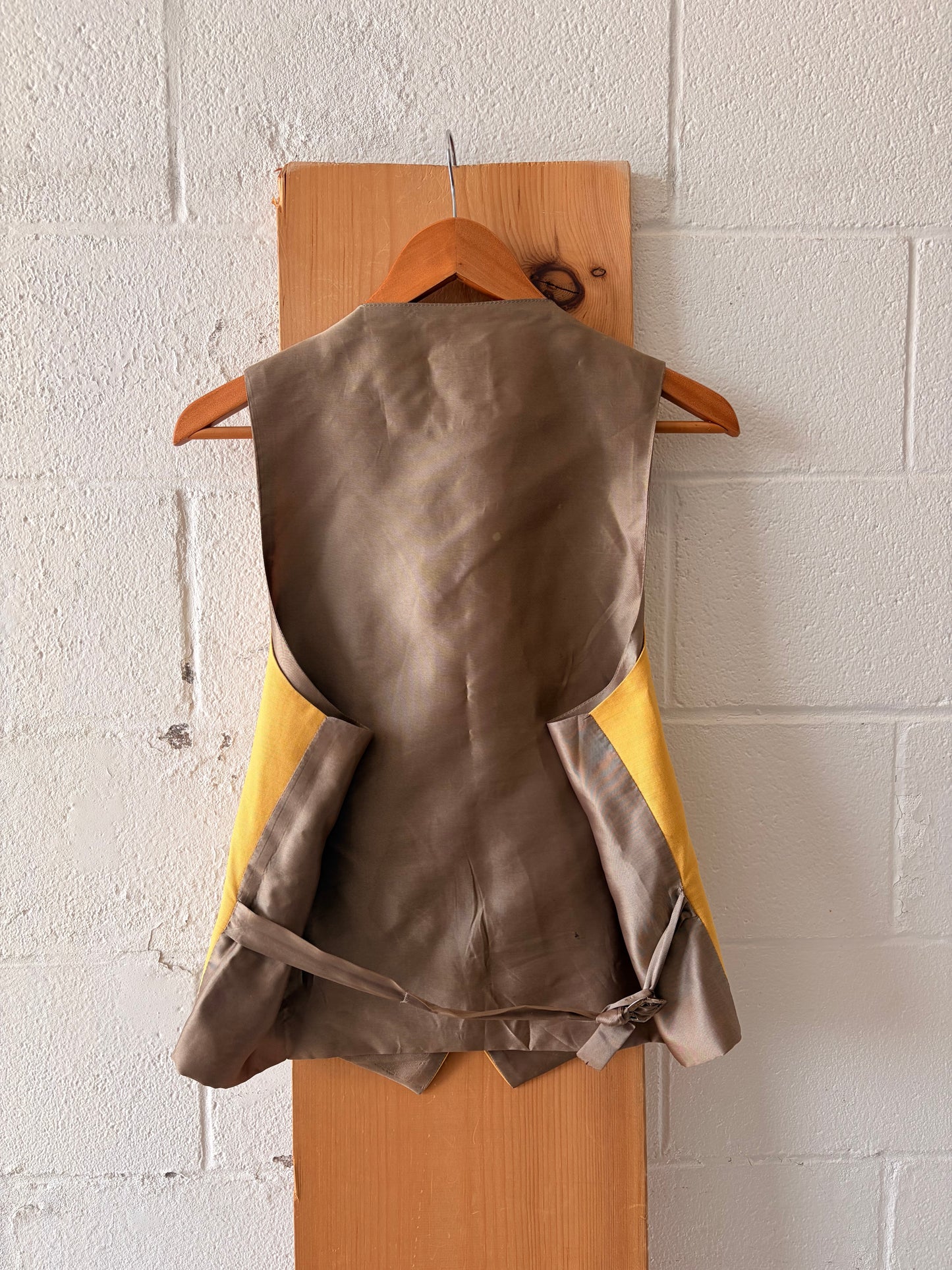 Vtg Mustard Yellow Vest : M