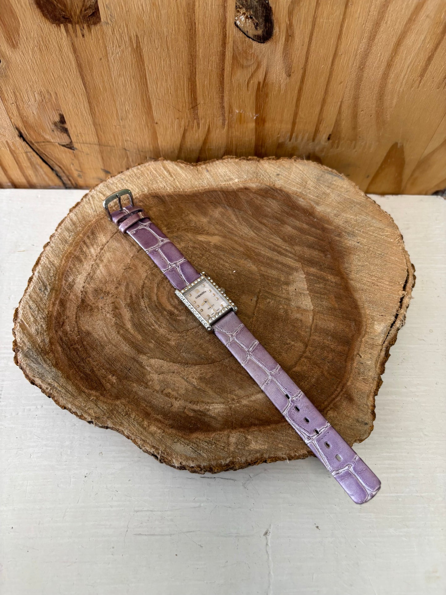 Purple Leather Watch (Untested)