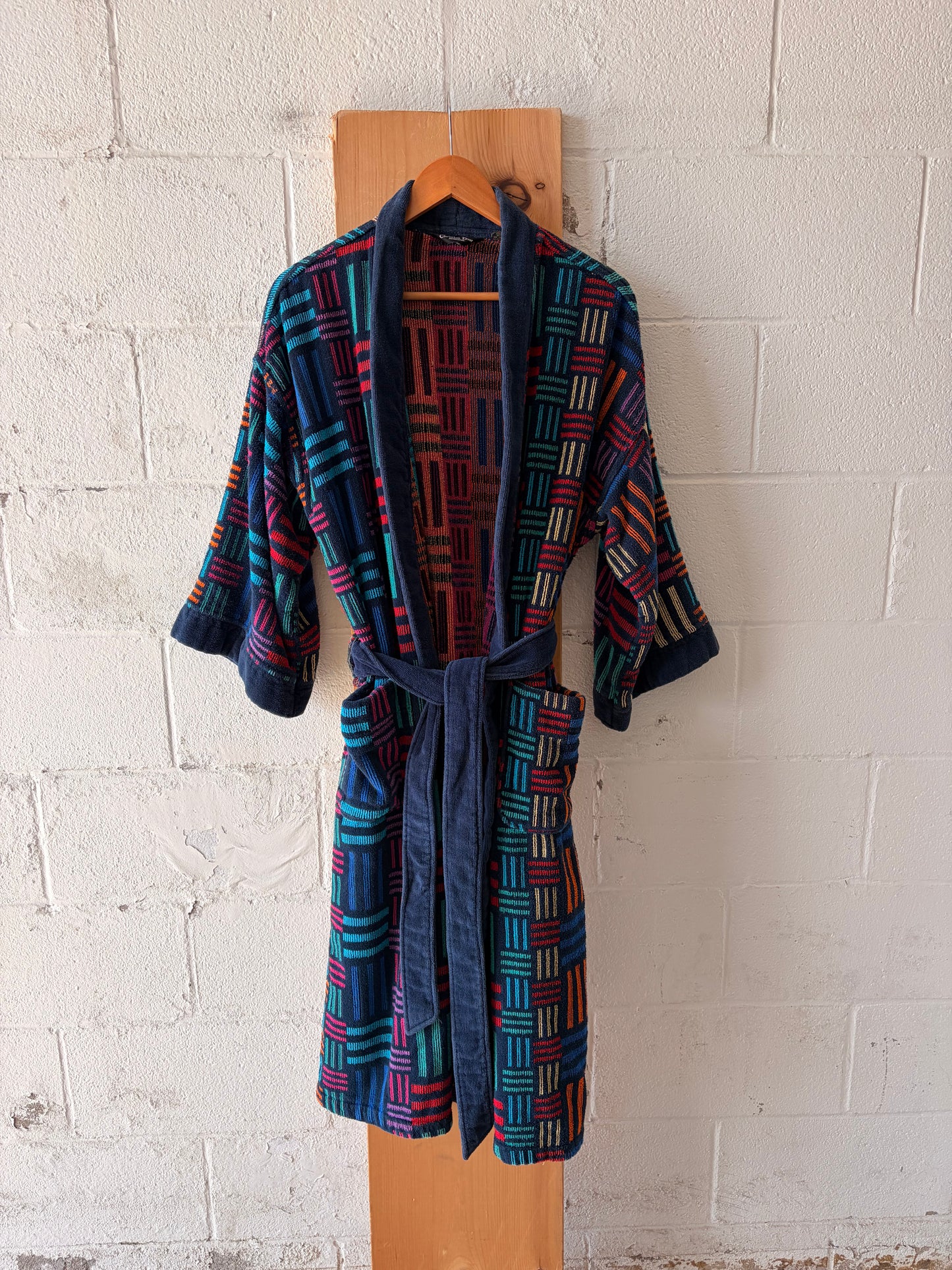 Vtg Christian Dior Monsieur Geometric Robe : OS