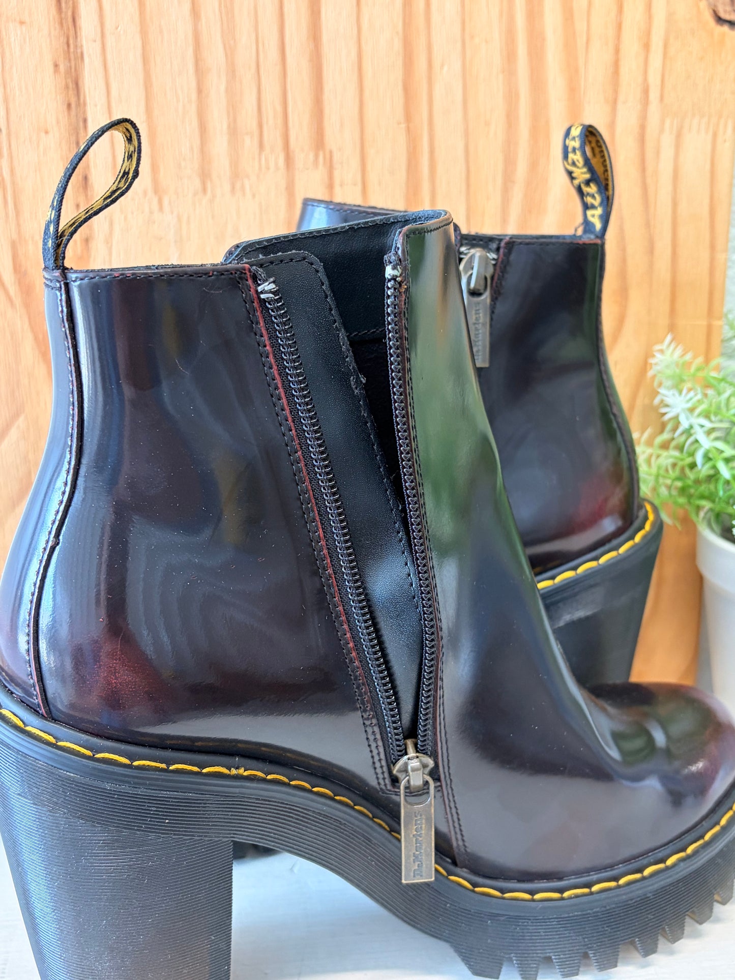Dr. Martens Magdalena Arcadia Cherry Red Boots : Size 7