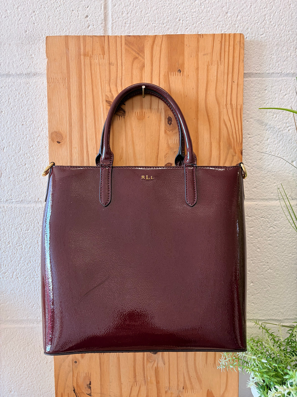 Ralph Lauren Burgundy Tote (As Is)