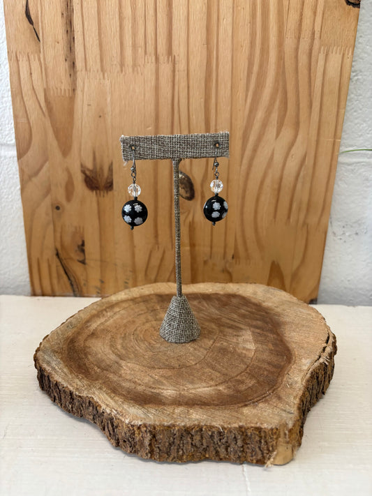 Glass Floral Earrings