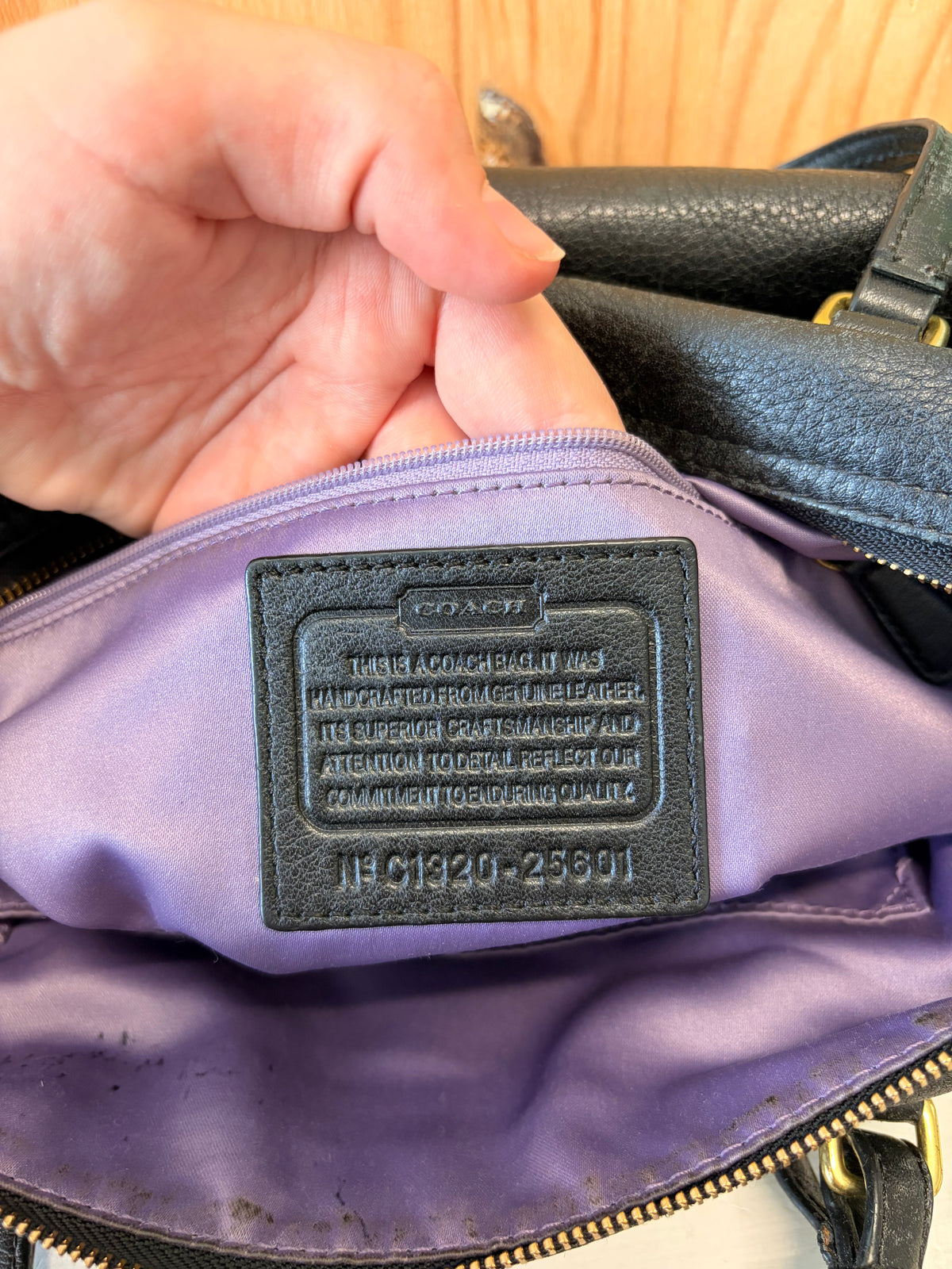 Black Coach Poppy Satchel / Hand Bag (As Is)