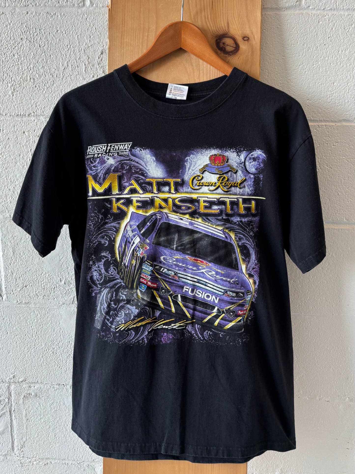 Vtg NASCAR Crown Royal Graphic Tee : L