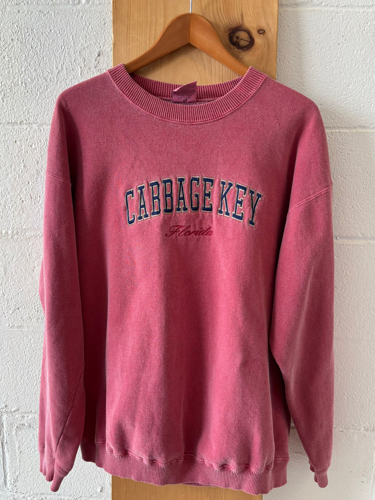 Embroidered Cabbage Key Florida Crew : XL