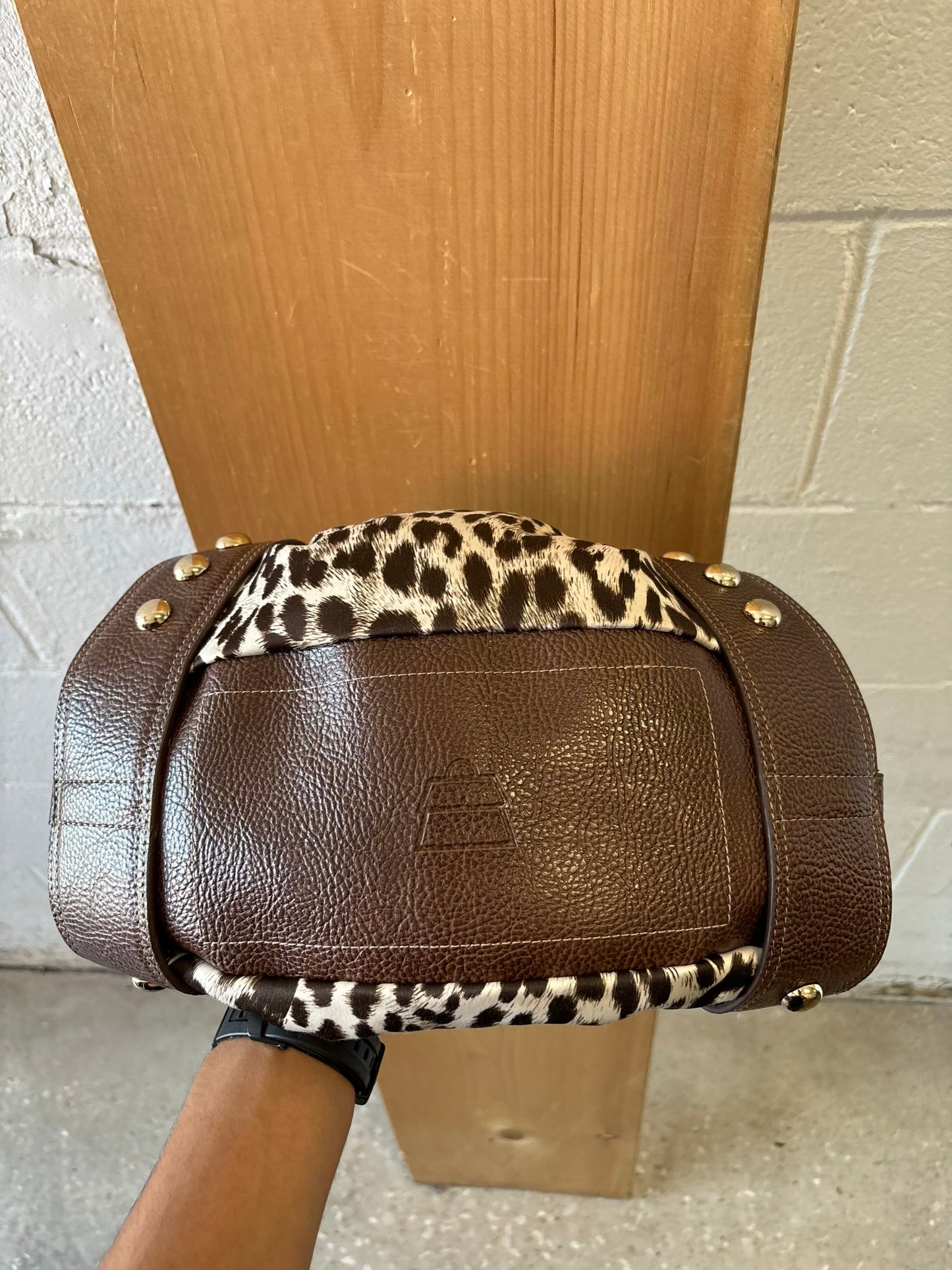 Vtg Kathy Van Zeeland Leopard Print Purse