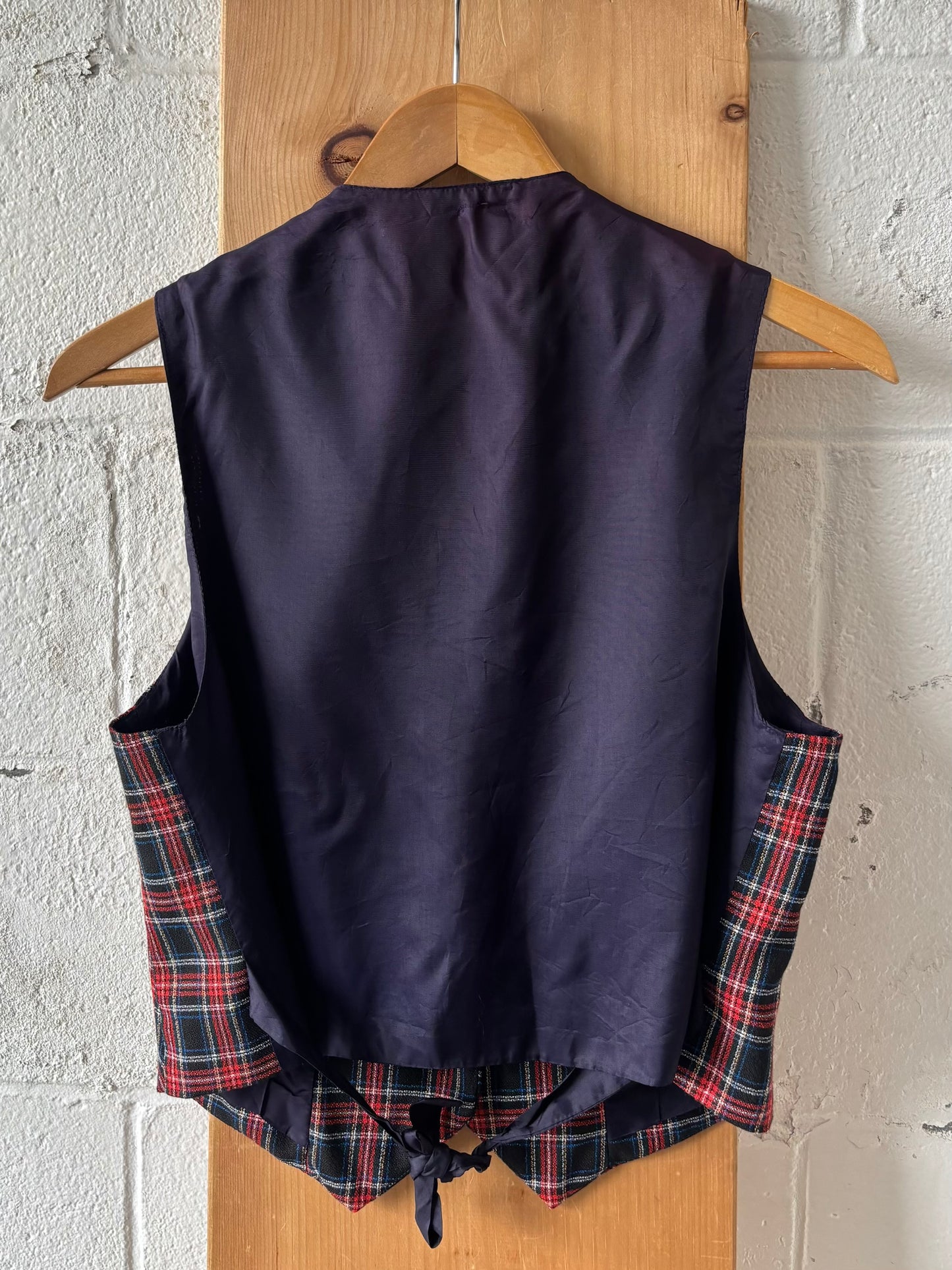 Vtg Plaid Vest : M