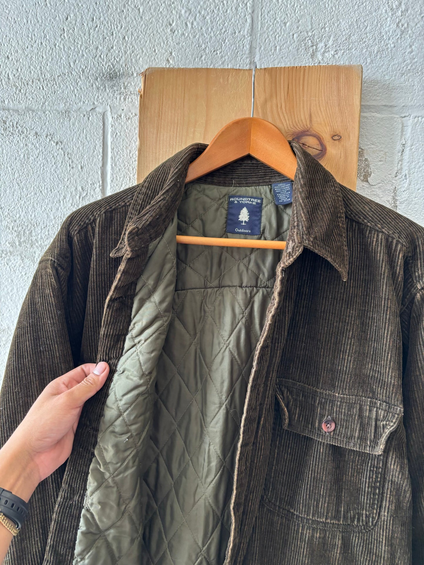 Vtg Roundtree & Yorke Corduroy Coat : L