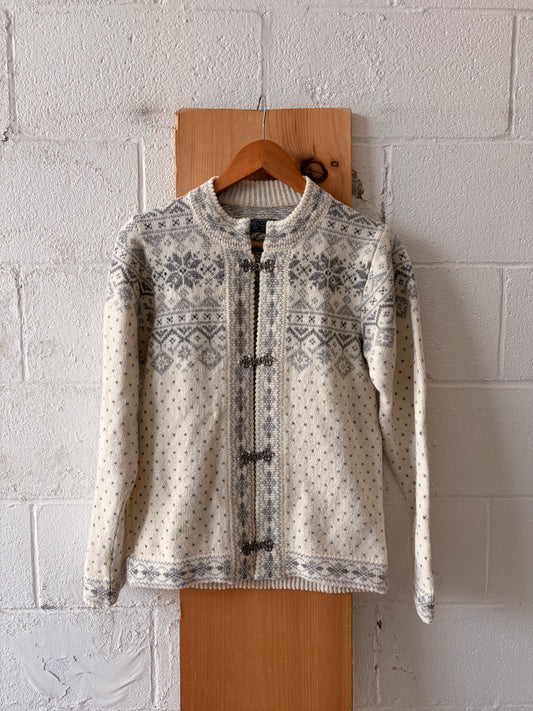 Vtg Patterned Wool Jacket : XS