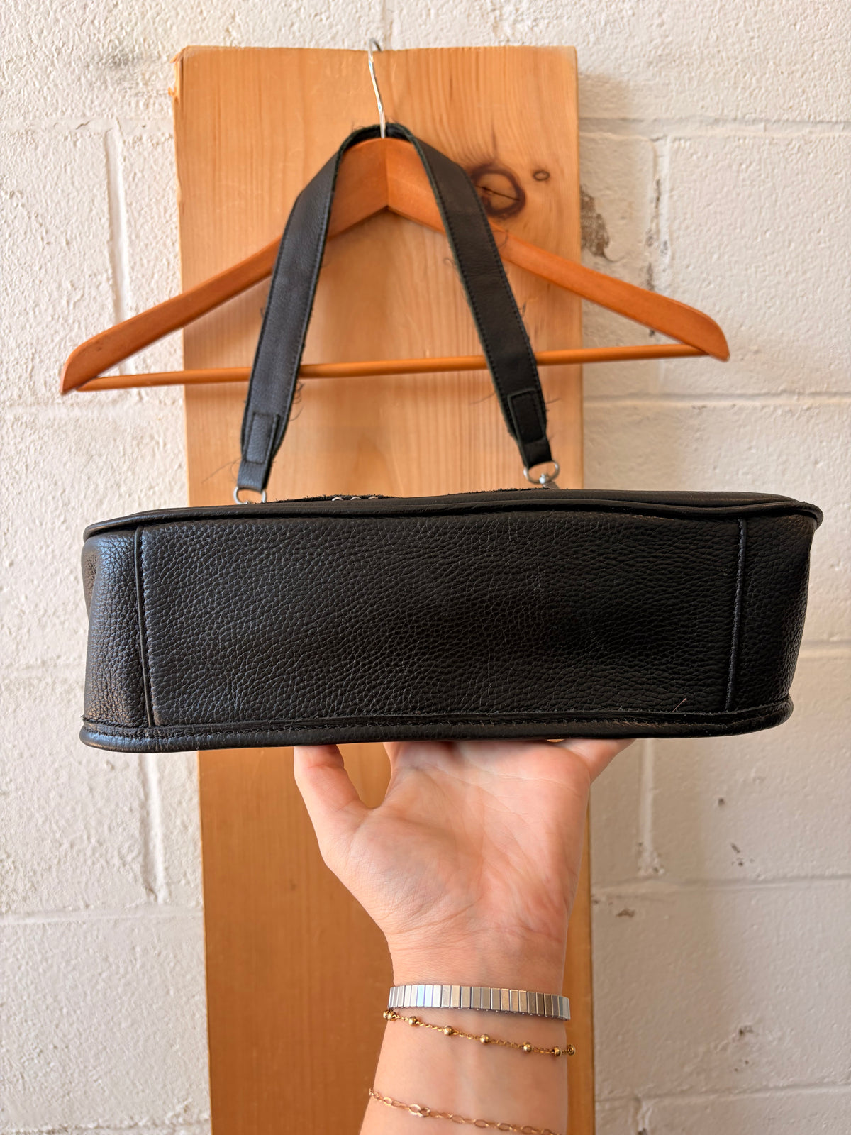 Circular Studded Leather Purse
