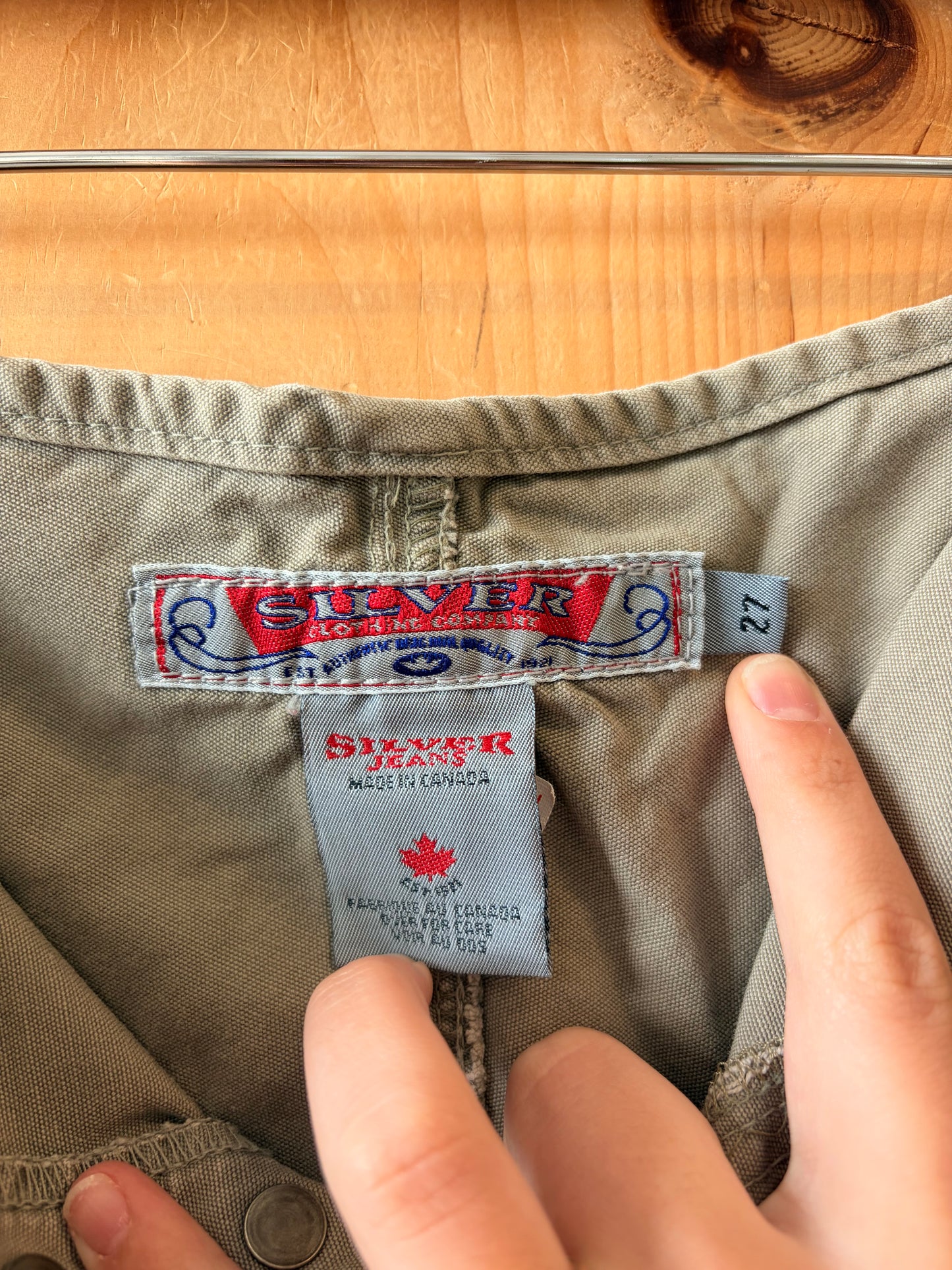Vtg Silver Button Fly Shorts : 27